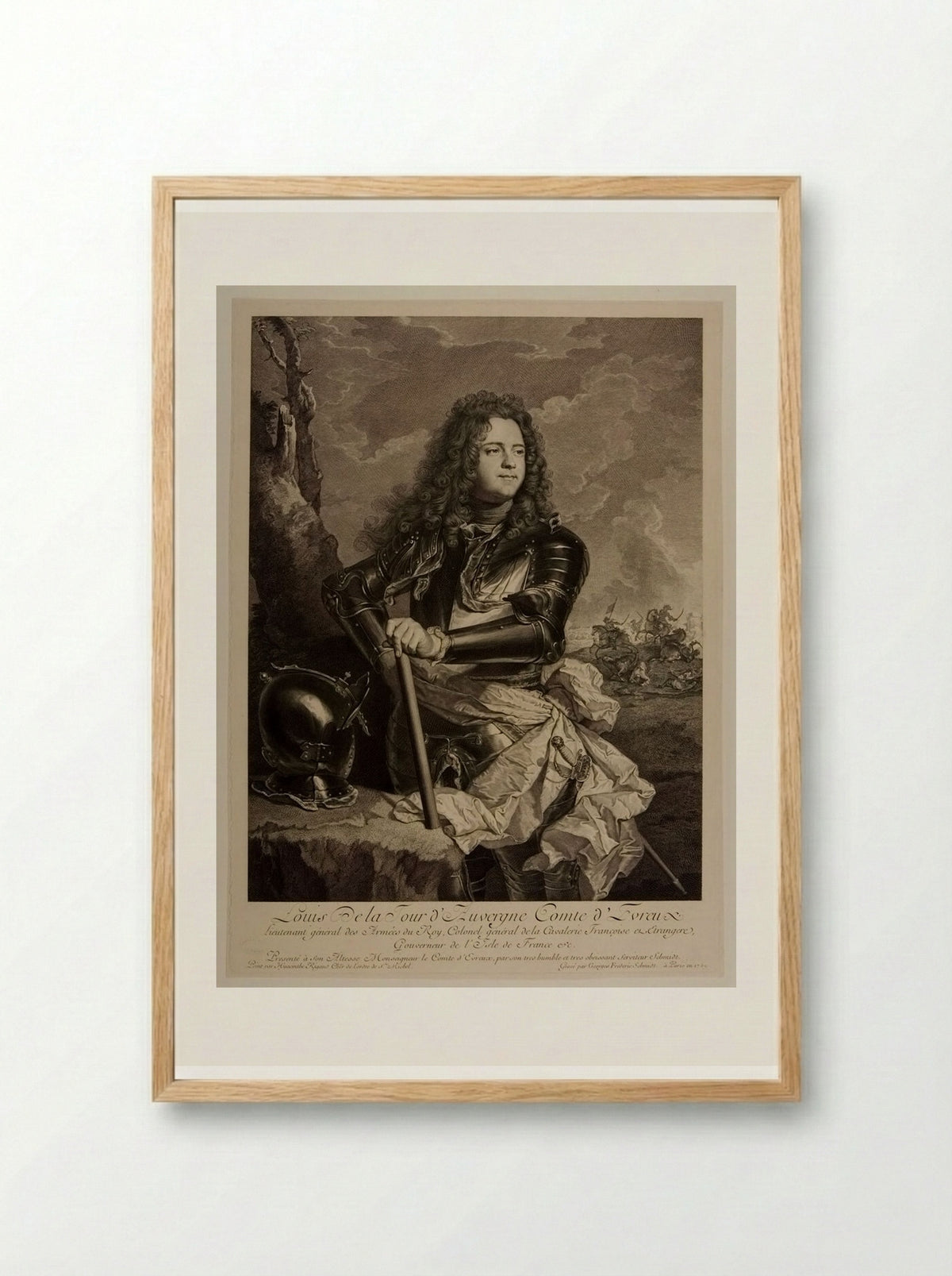 Louis de La Tour d'Auvergne, Count of Evreux - Georg Friedrich Schmidt - Framed Print Wood
