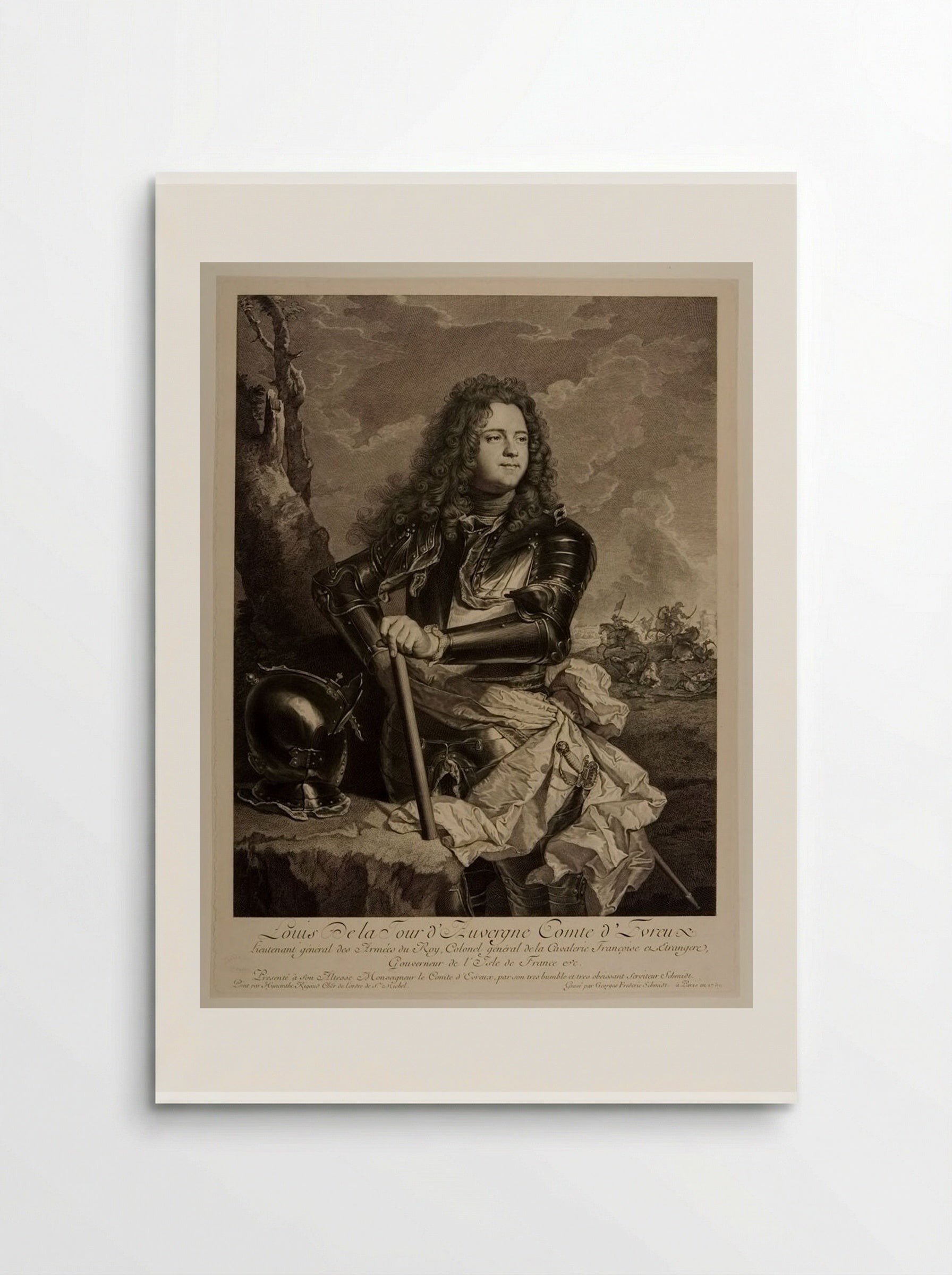 Louis de La Tour d'Auvergne, Count of Evreux - Georg Friedrich Schmidt - Poster