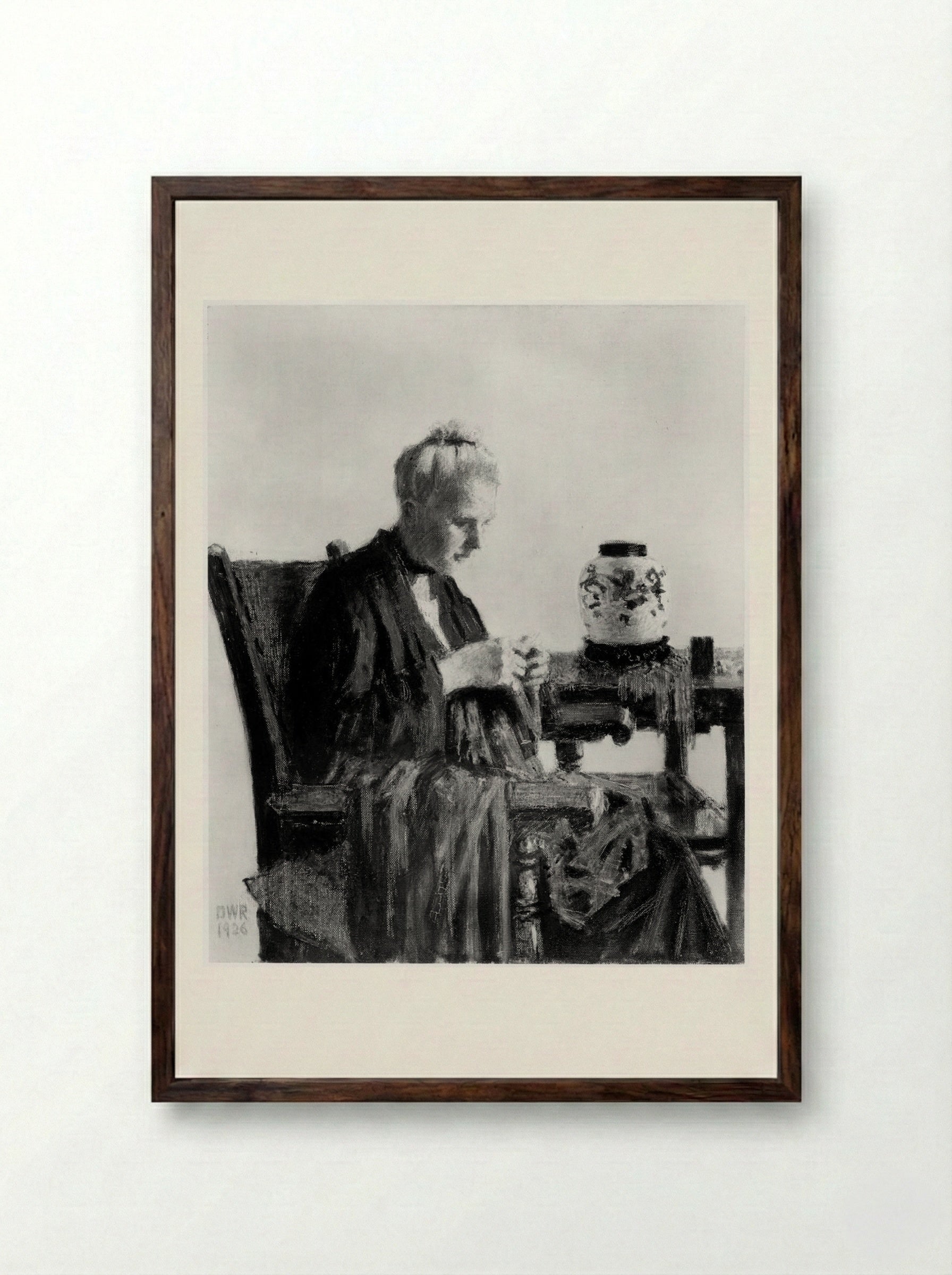 Louise Nathurst - Denman Waldo Ross - Framed Print Dark Wood