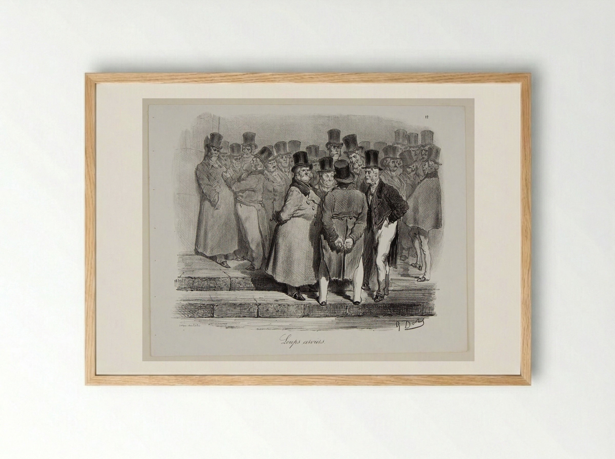 Loups-cerviers (Lynxes) - Gustave Doré - Framed Print Wood