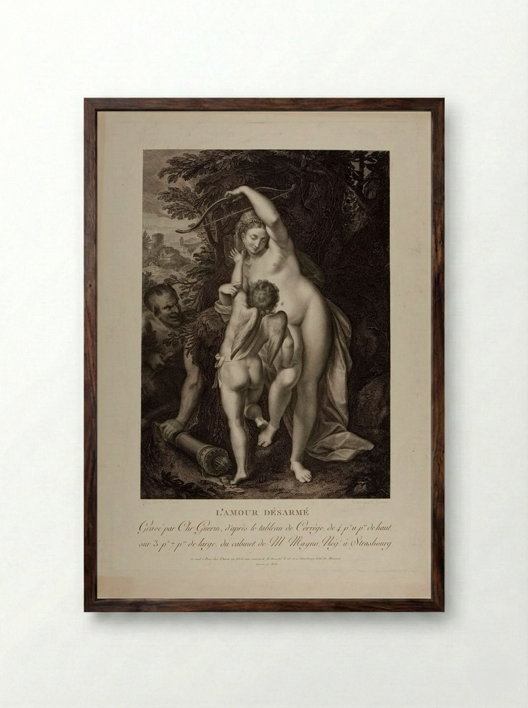 Love Disarmed - Christophe Guérin - Framed Print Dark Wood