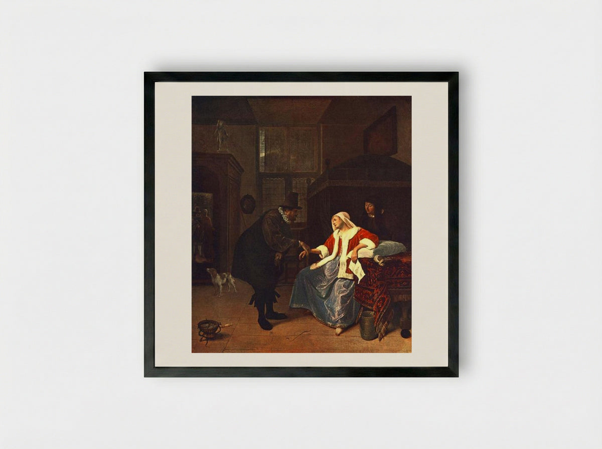 Love Sickness - Jan Steen - Framed Print Black