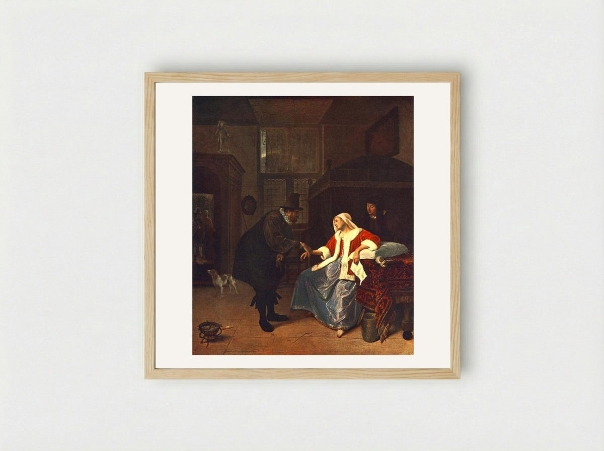 Love Sickness - Jan Steen - Framed Print Wood