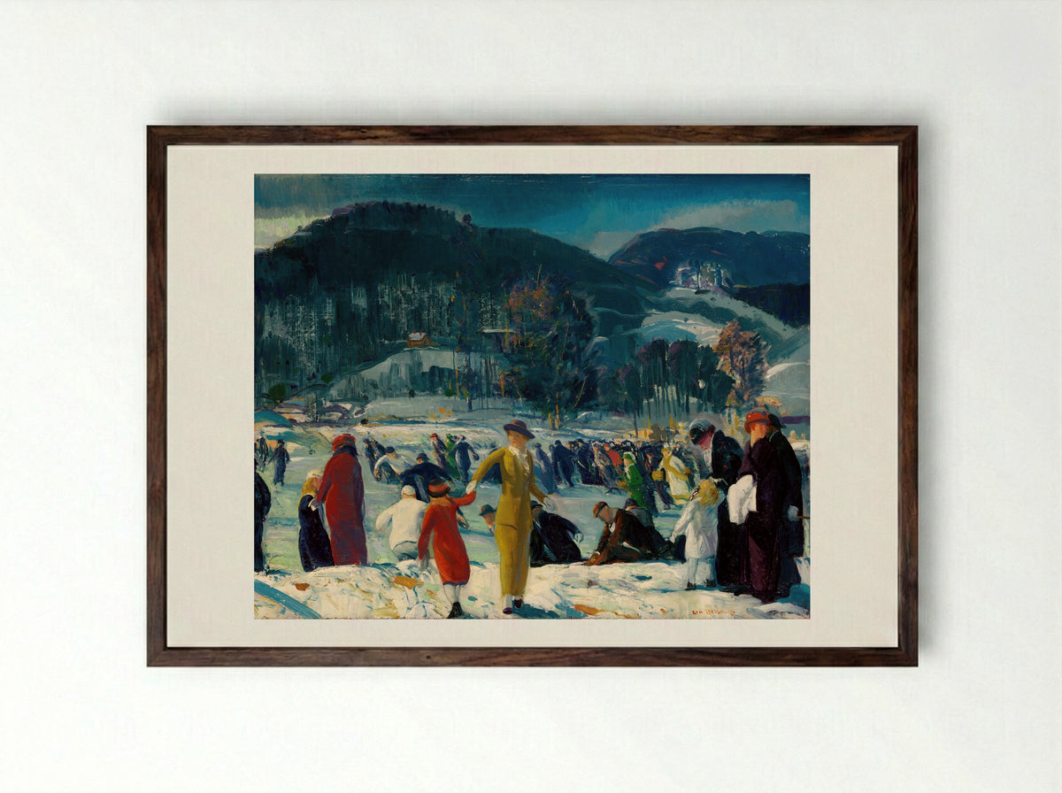 Love of Winter - George Wesley Bellows - Framed Print Dark Wood