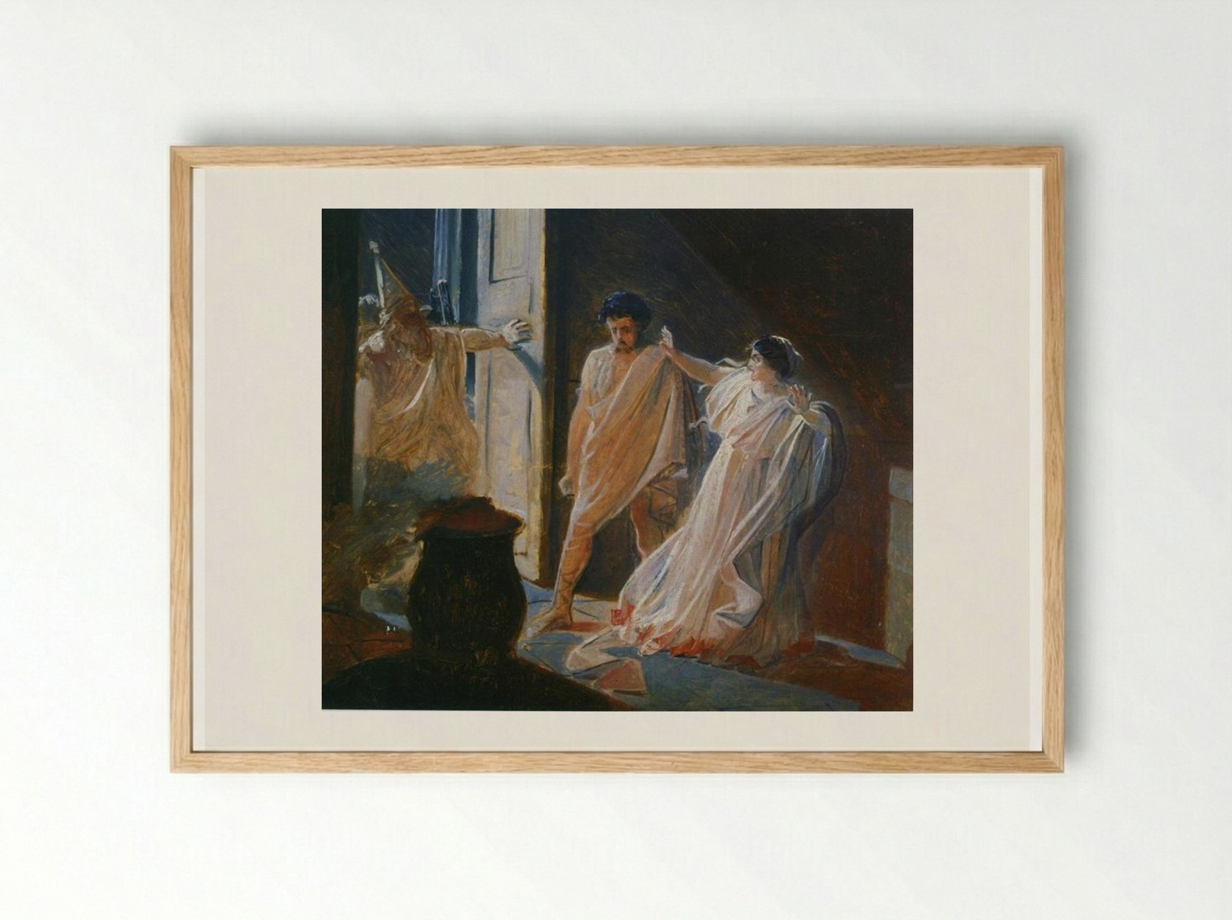 Love of a Vestal - Nikolai Ge - Framed Print Wood