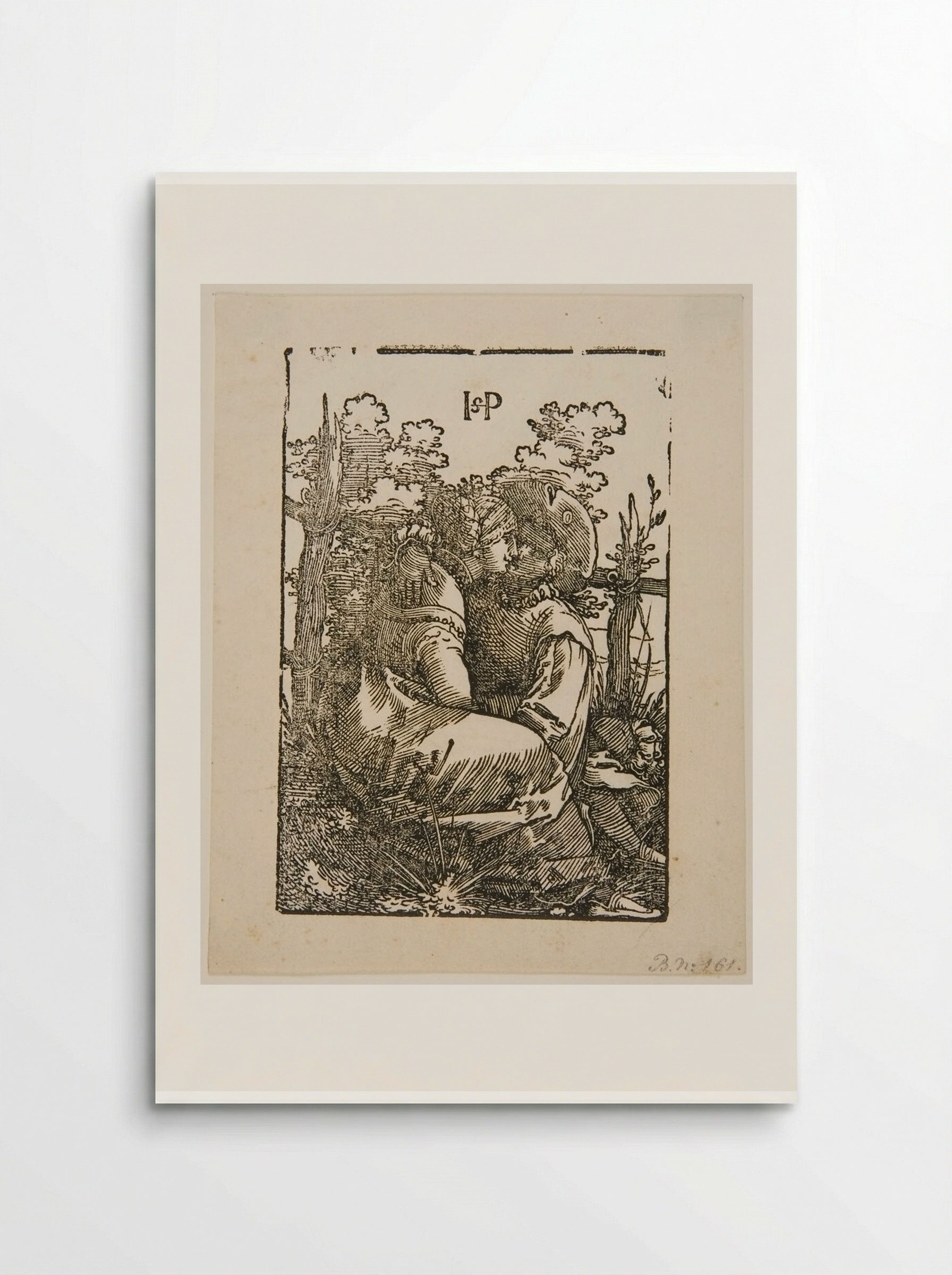 Lovers Seated Before a Fence - Sebald Beham - Poster