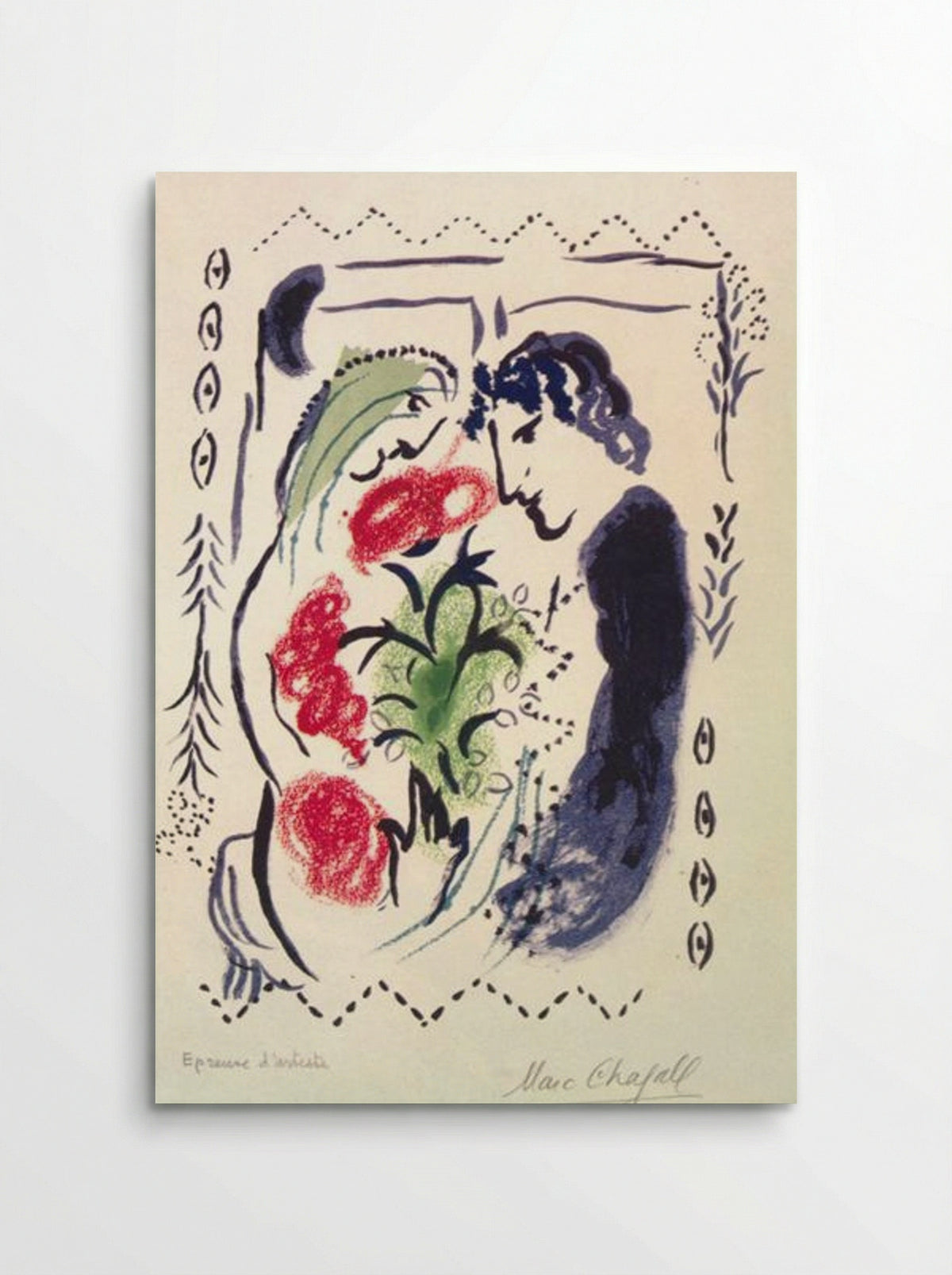 Lovers for Berggruen (The Offering) - Marc Chagall - Poster