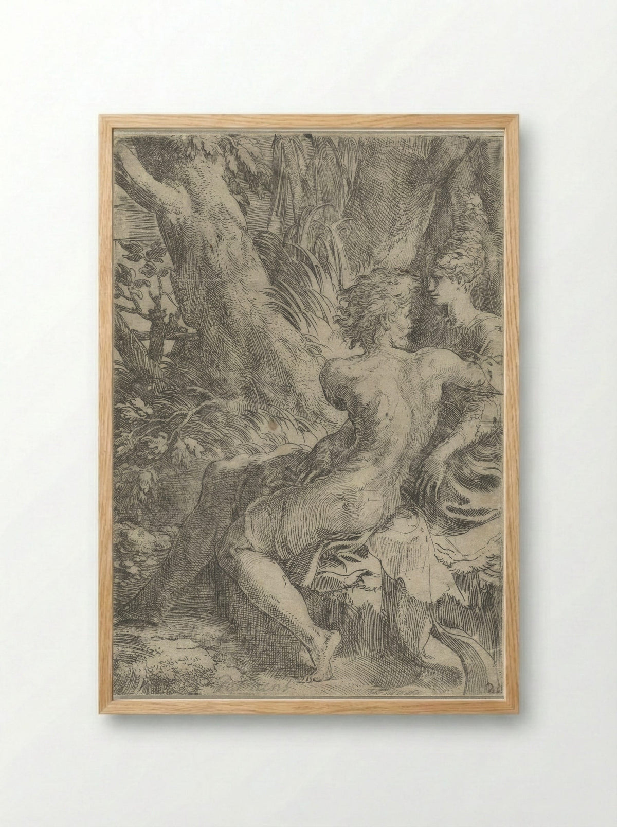 Lovers - Parmigianino - Framed Print Wood