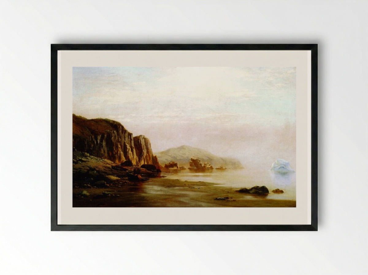Low Tide, Labrador - William Bradford - Framed Print Black