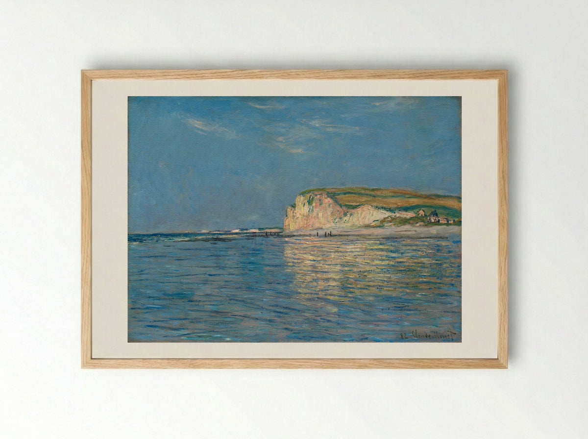Low Tide at Pourville, near Dieppe - Claude Monet - Framed Print Wood