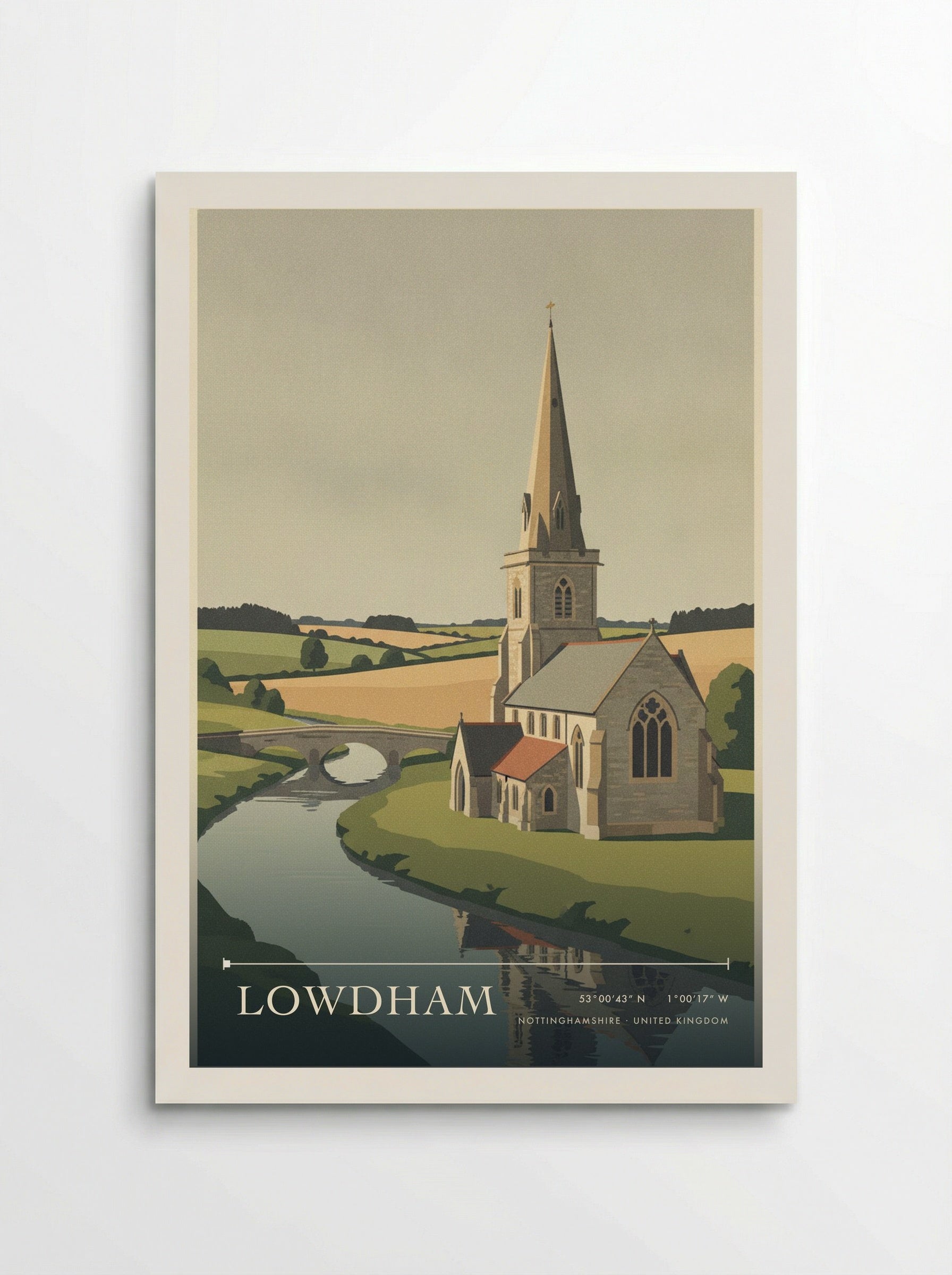 Lowdham Nottinghamshire United Kingdom Travel Poster - Poster