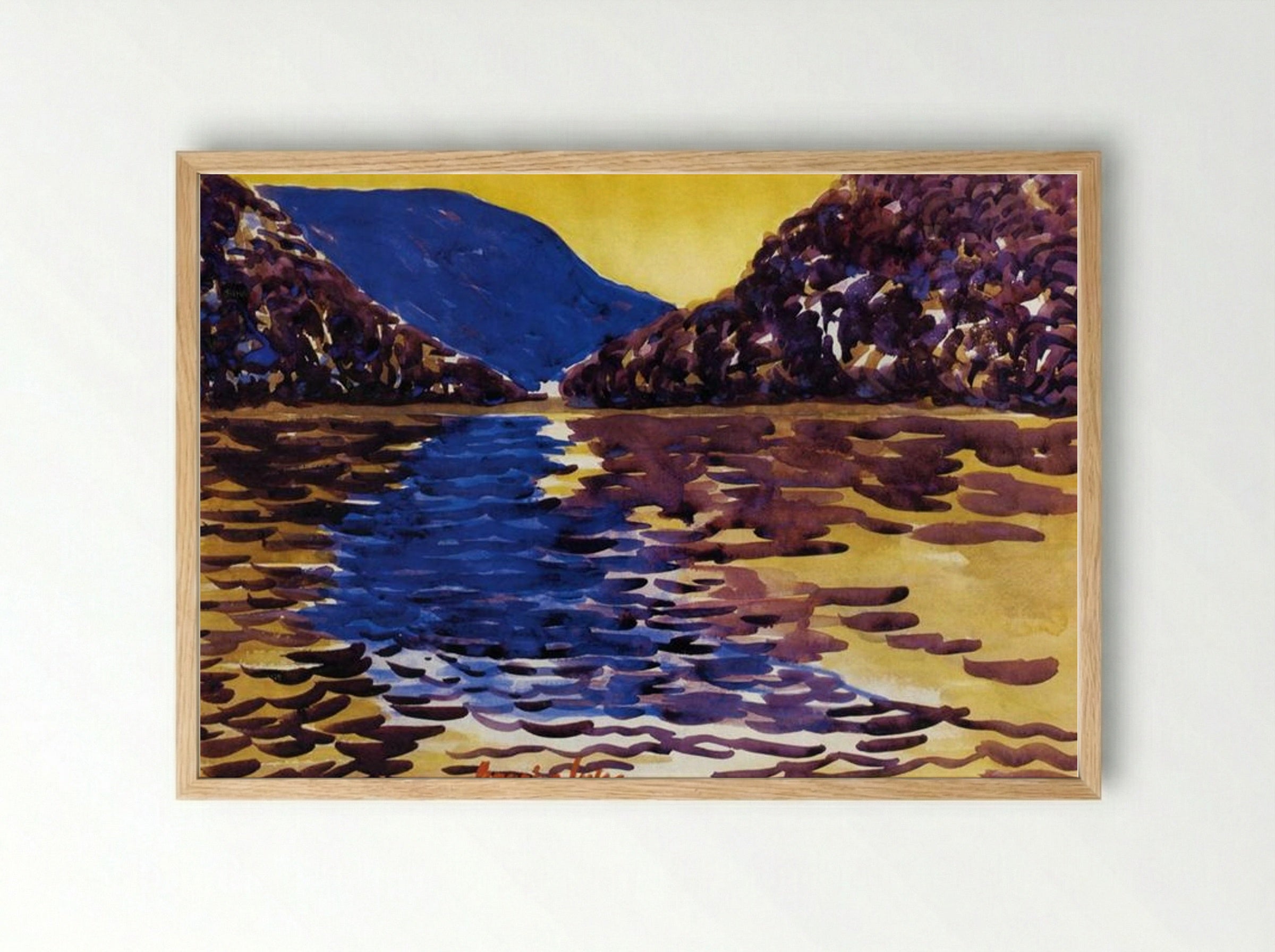 Lower Ausable Lake, Adirondacks - George Luks - Framed Print Wood
