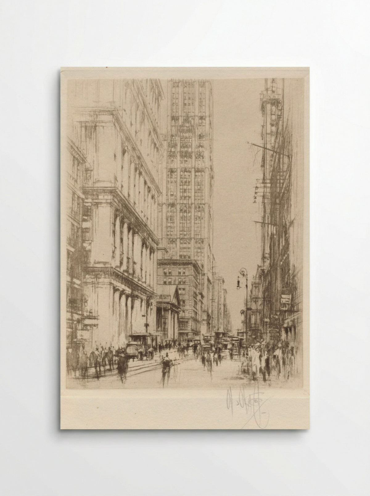 Lower Broadway, Down-Town New York - William Walcot - Poster