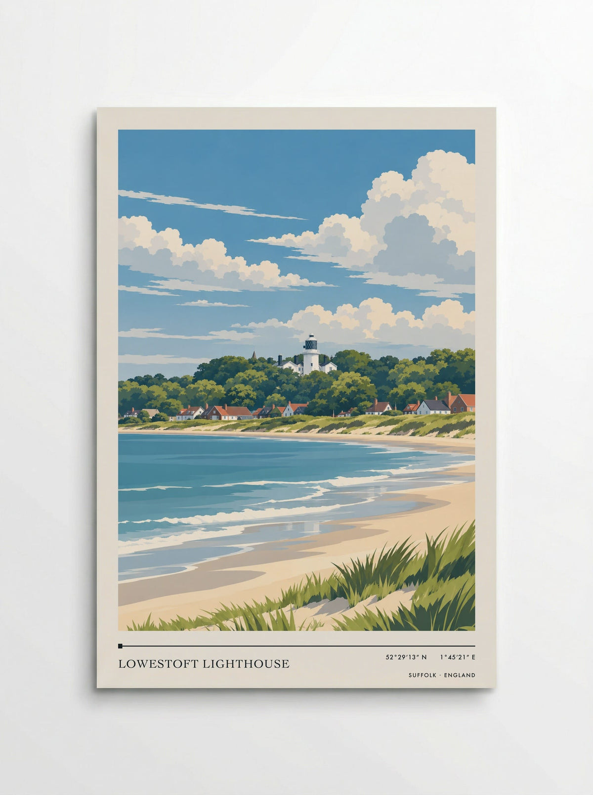 Lowestoft Lighthouse, Suffolk | Travel Poster - Poster