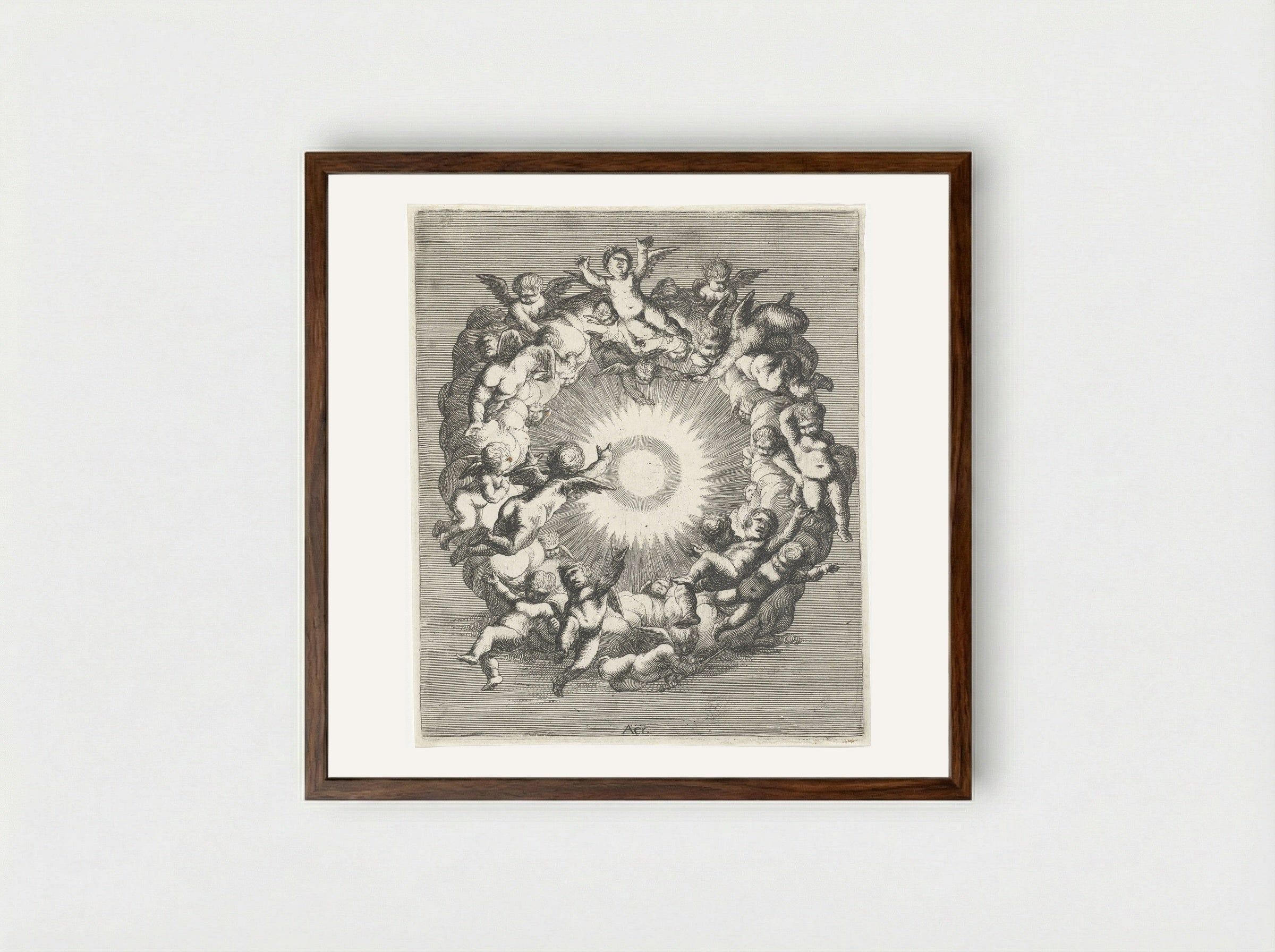 Lucht (Air) - Cornelis A. Hellemans - Framed Print Dark Wood