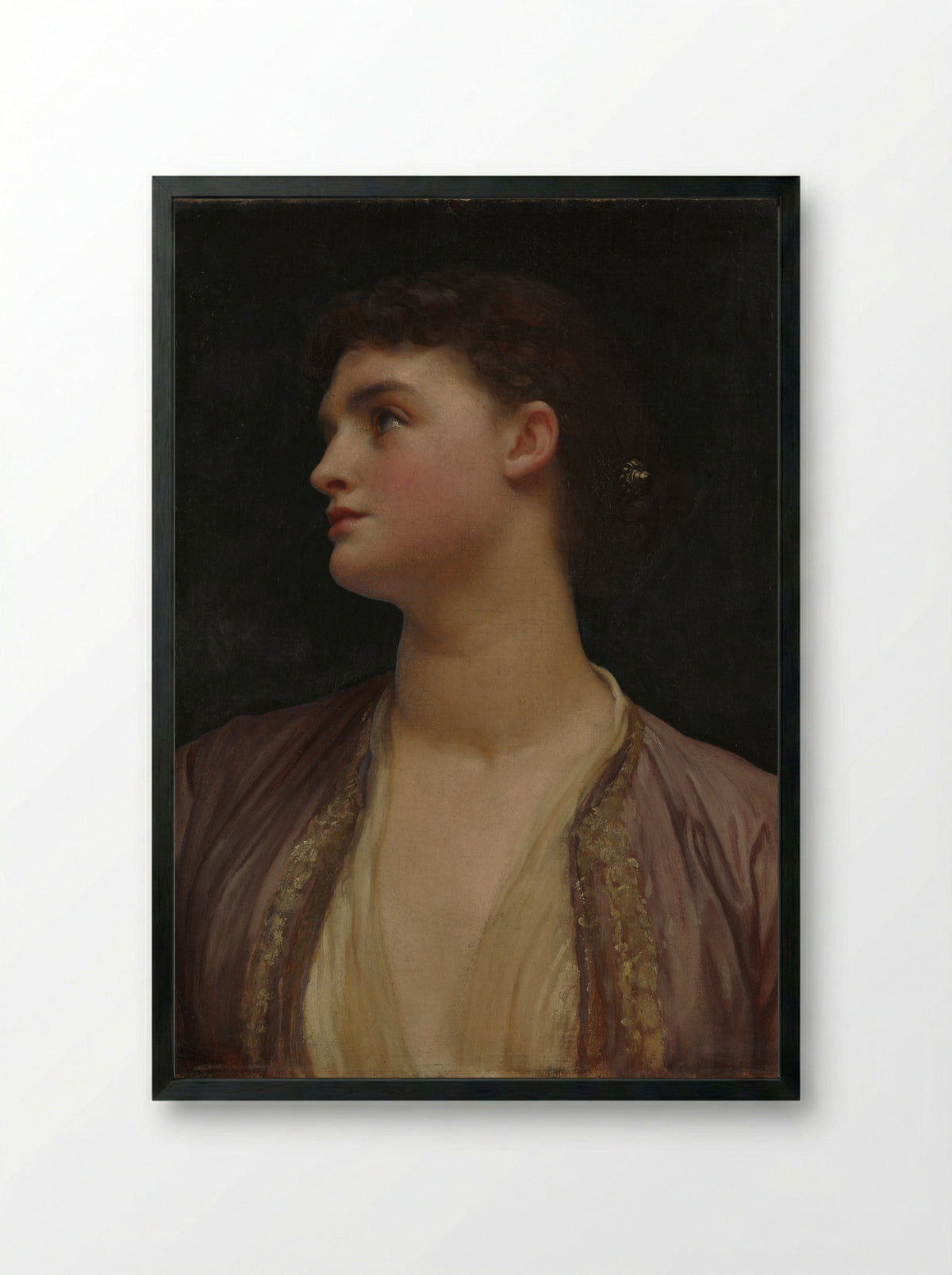 Lucia - Frederic, Lord Leighton - Framed Print Black