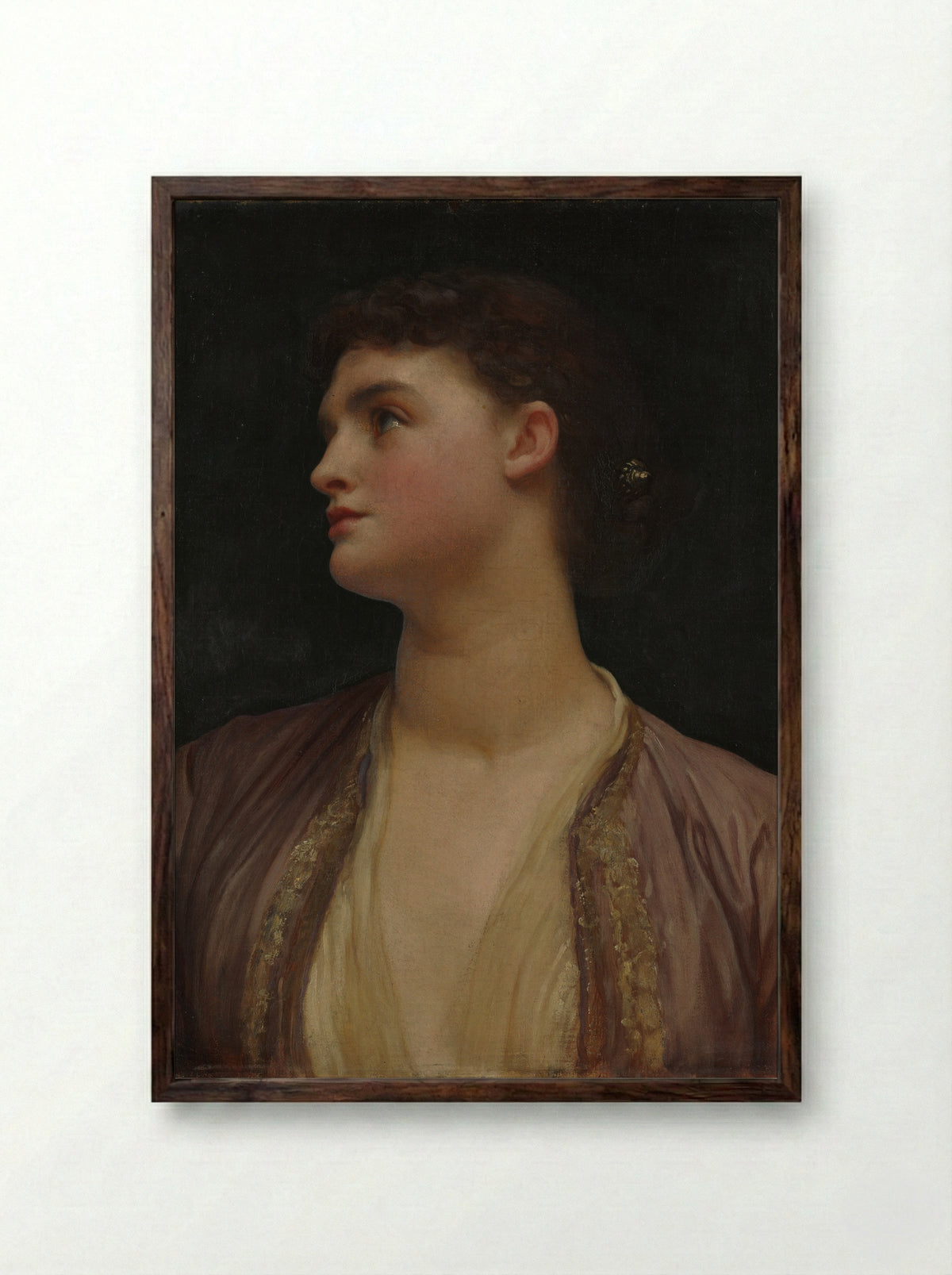 Lucia - Frederic, Lord Leighton - Framed Print Dark Wood