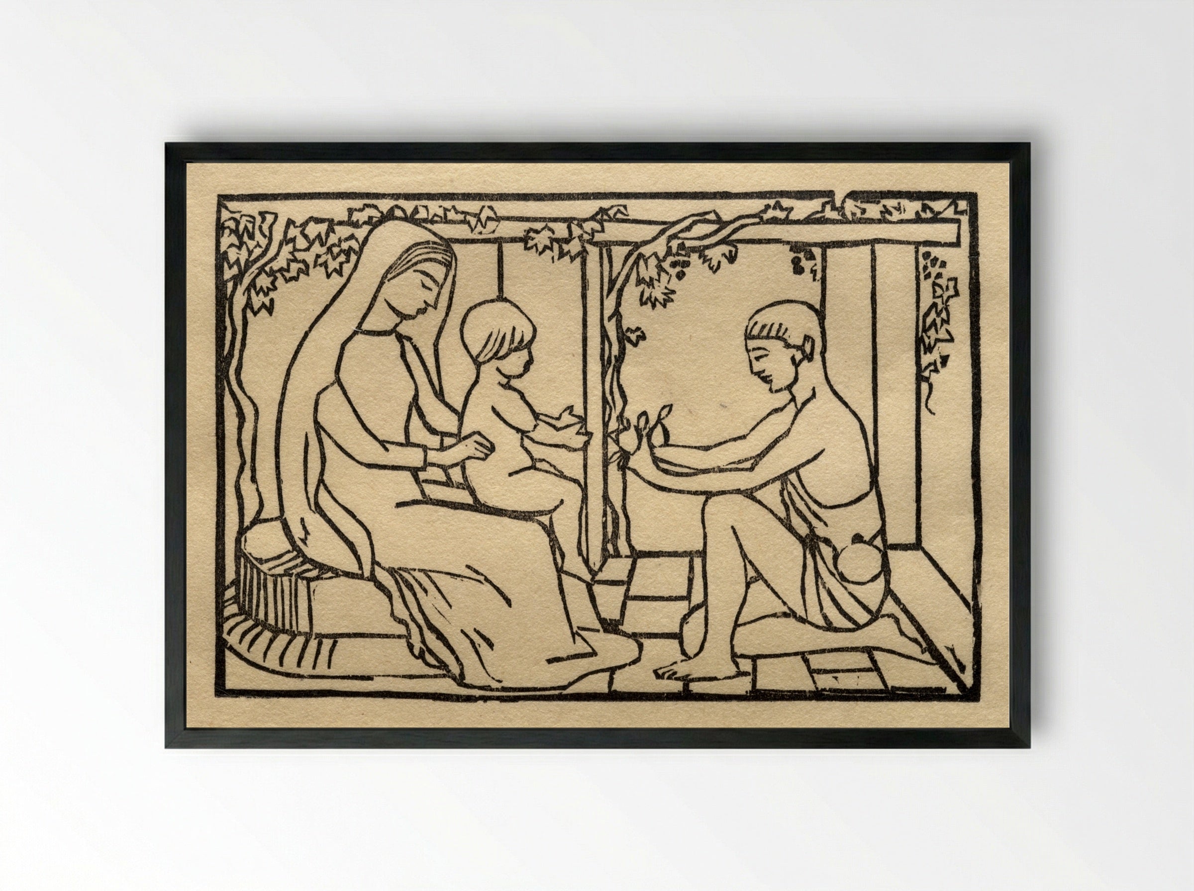 Lucina Smiles on Her Boy - Aristide Maillol - Framed Print Black
