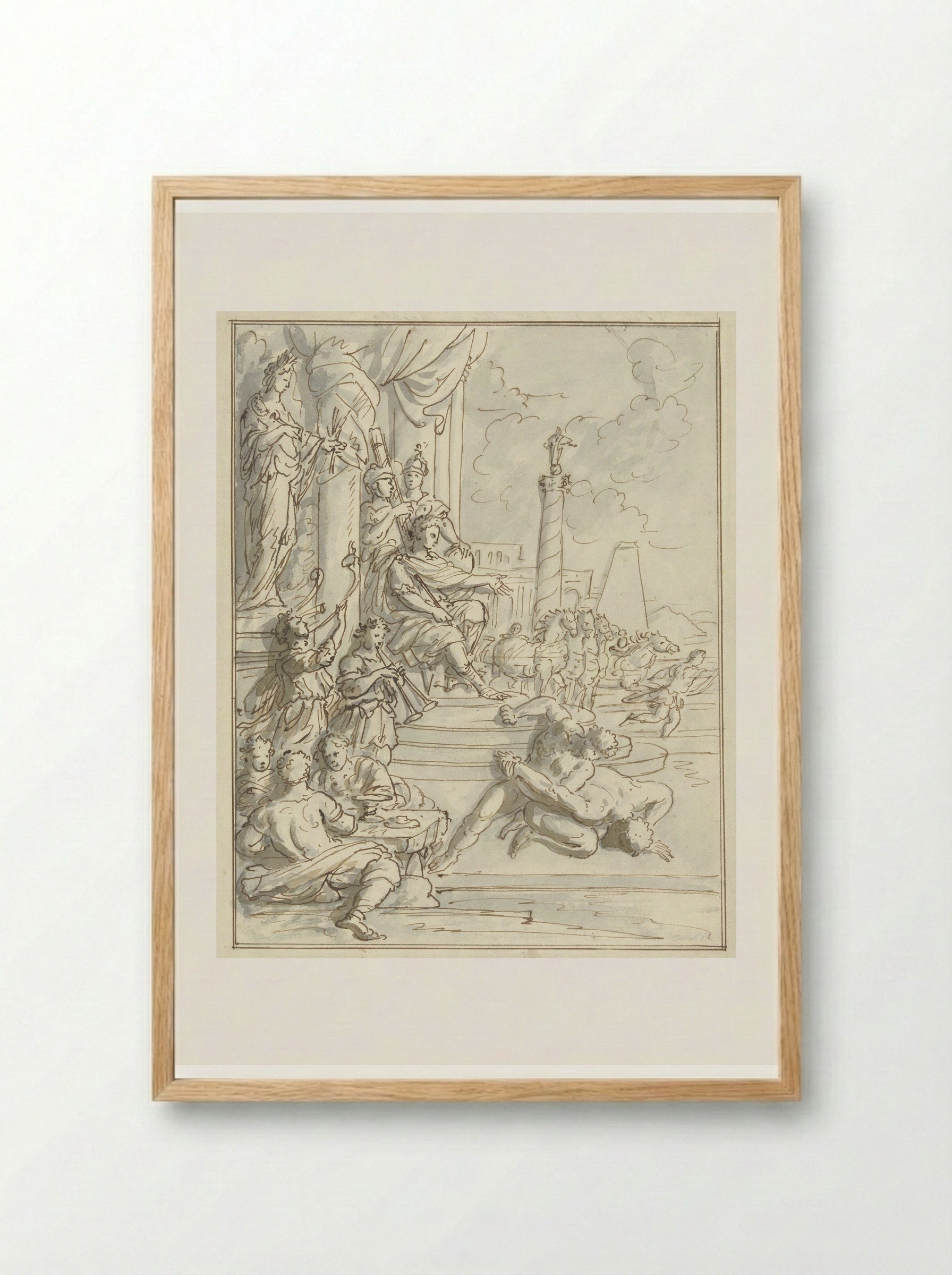 Lucius Aemilius Paullus Organising Games at Amphipolis - Elias van Nijmegen - Framed Print Wood