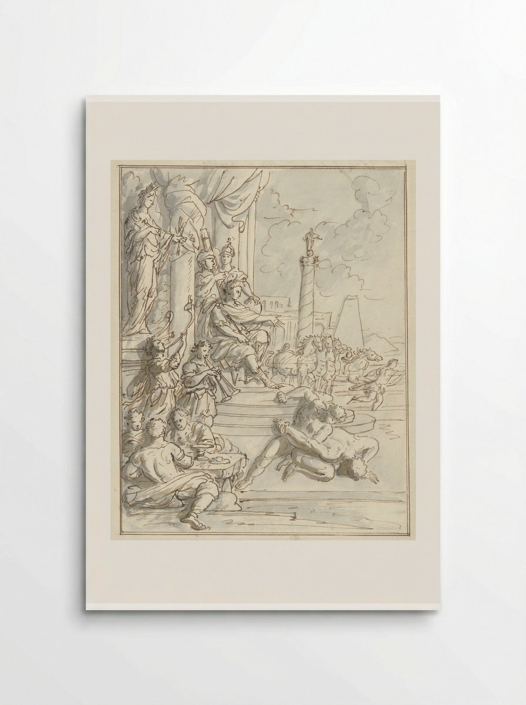 Lucius Aemilius Paullus Organising Games at Amphipolis - Elias van Nijmegen - Poster