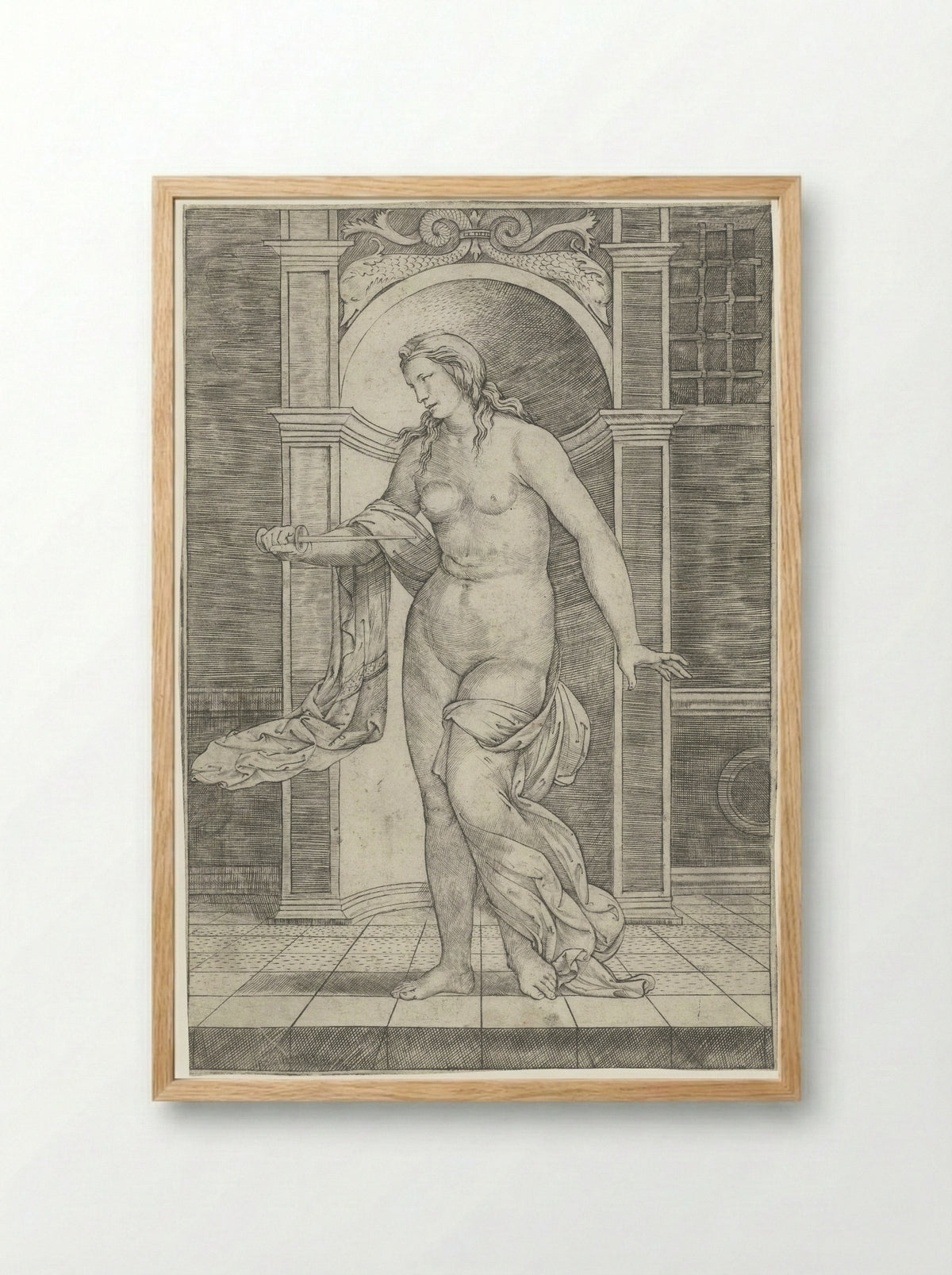 Lucretia - Giacomo Francia - Framed Print Wood