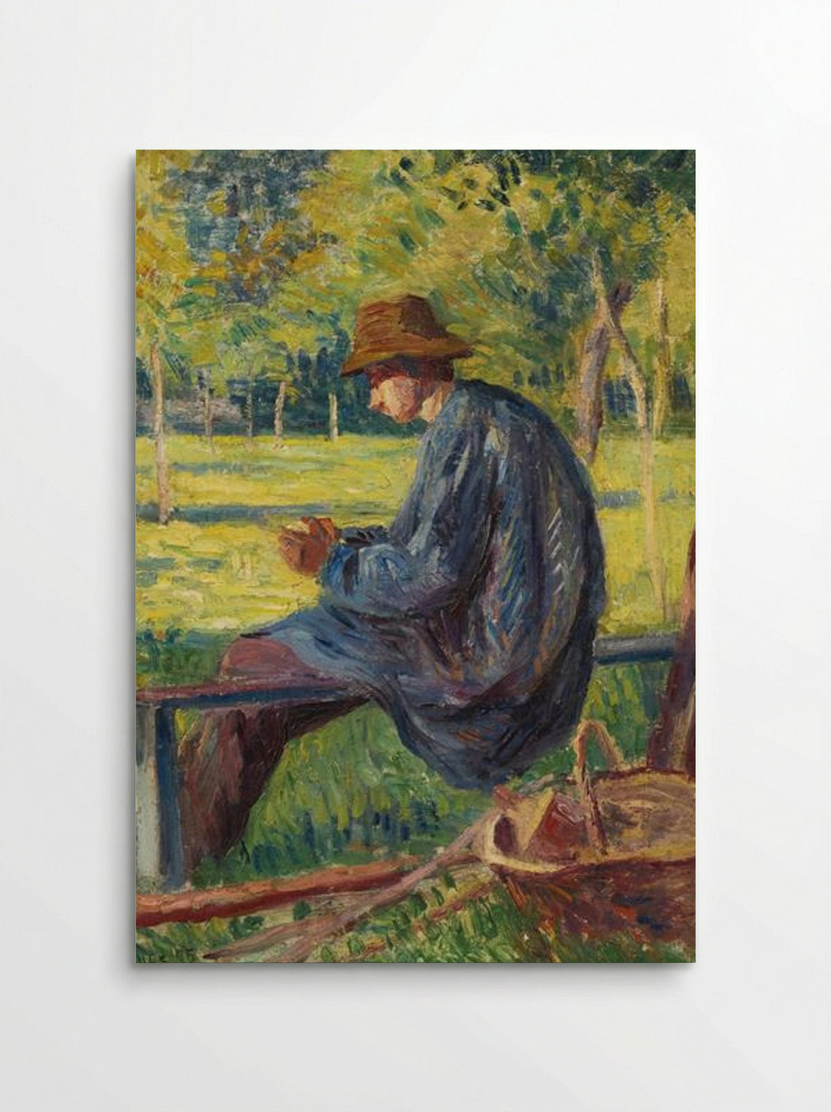 Ludovic Rodo Pissarro in the Garden of His Father in Eragny - Maximilien Luce - Poster