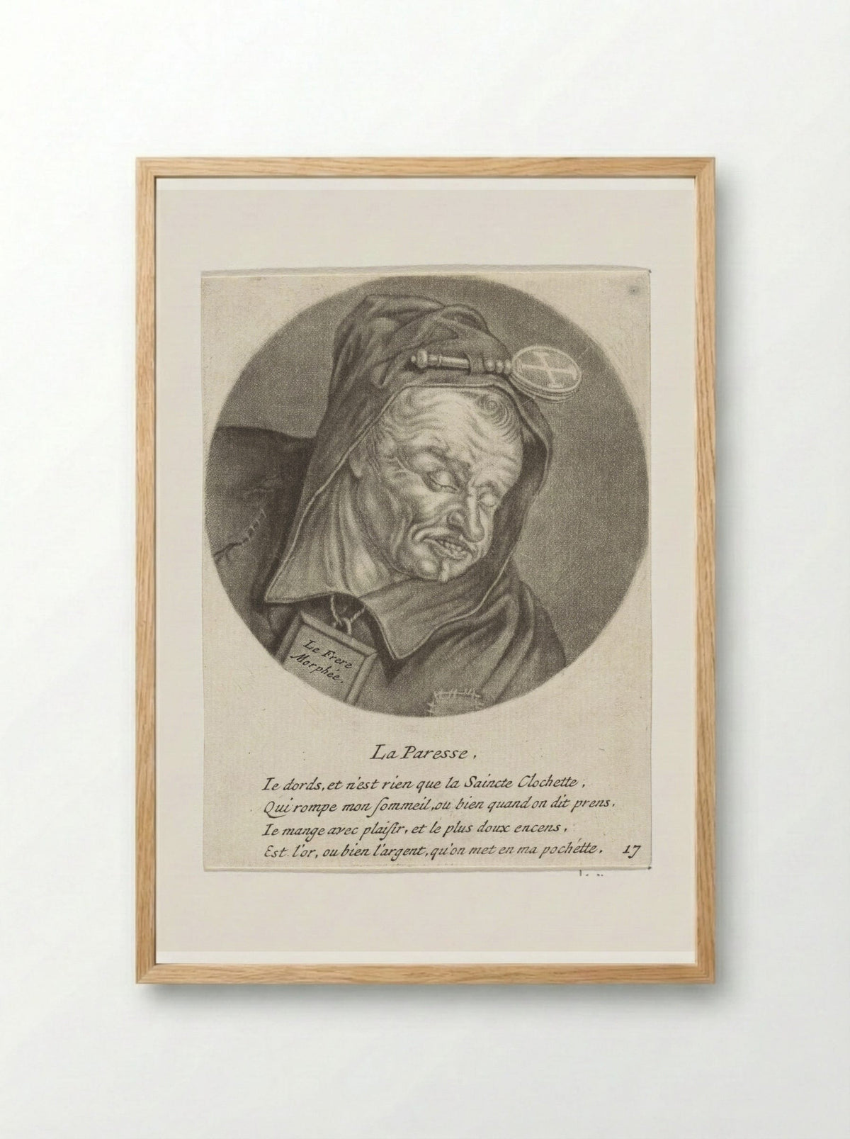 Luiheid (Sloth) - Jacob Gole - Framed Print Wood