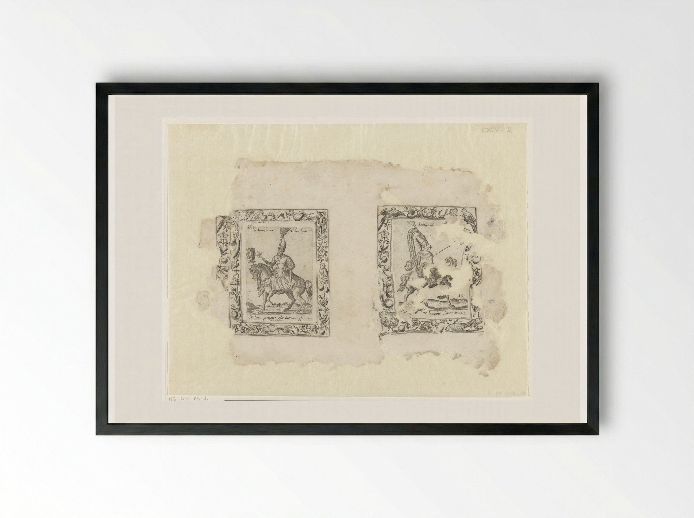 Luitenant en hoofdman van de Janitsaren - Abraham de Bruyn - Framed Print Black