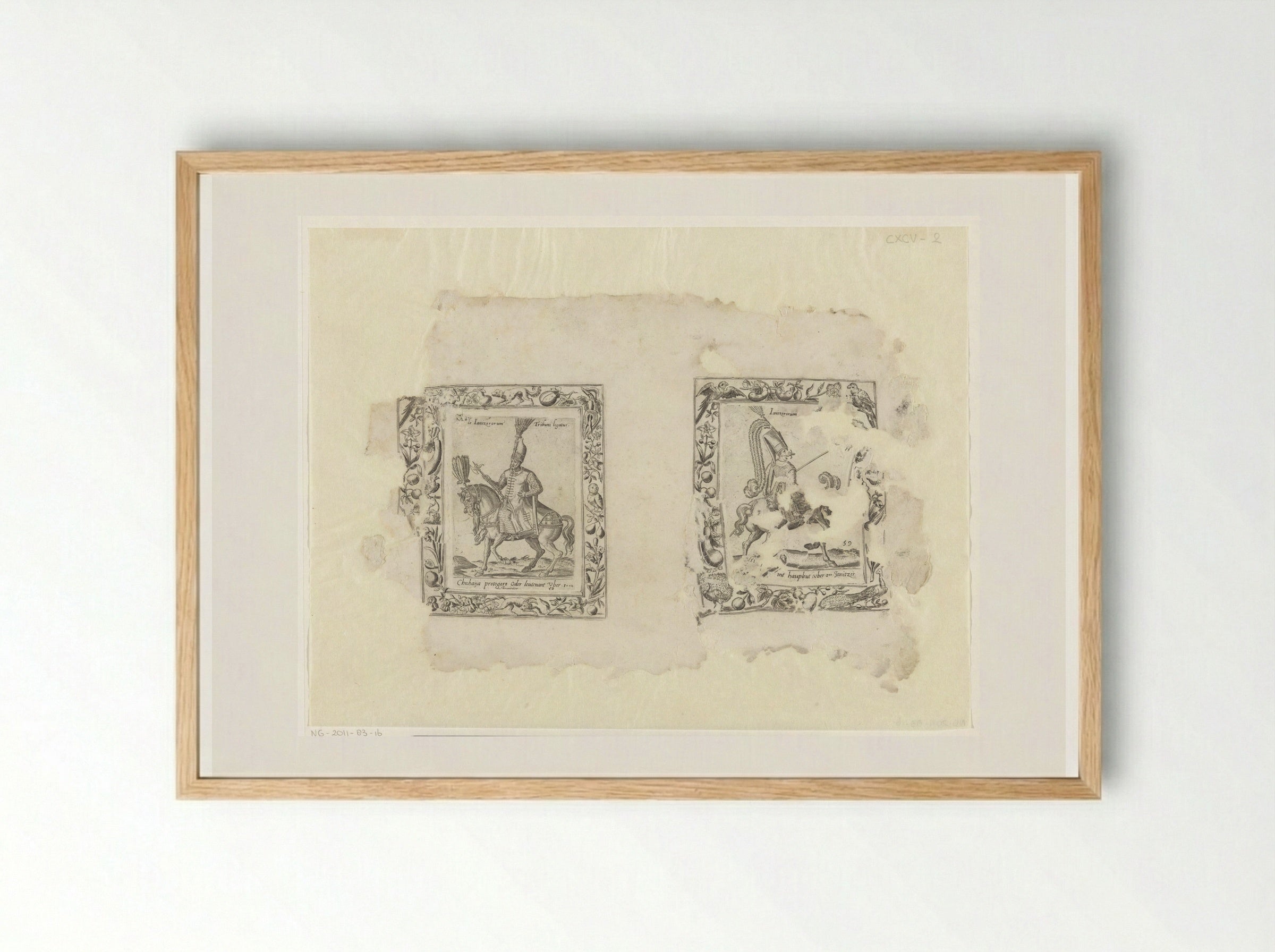 Luitenant en hoofdman van de Janitsaren - Abraham de Bruyn - Framed Print Wood