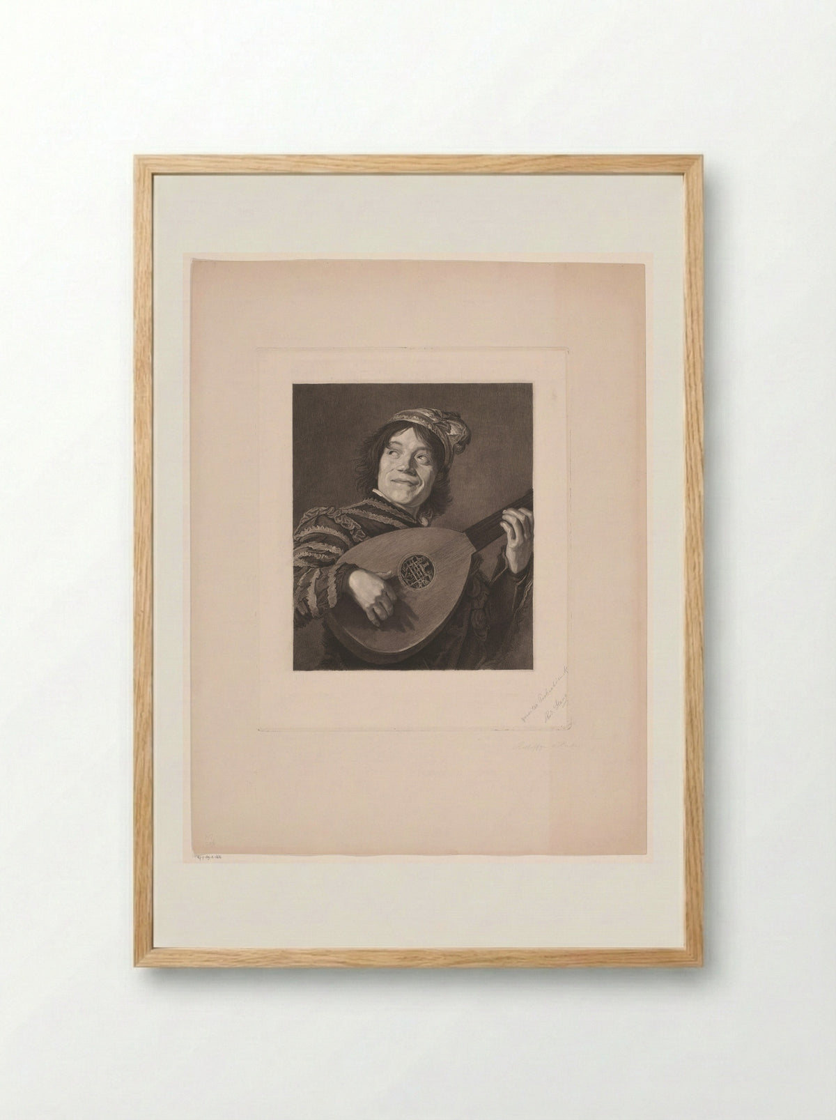 Luitspeler (The Lute Player) - Rudolf Stang - Framed Print Wood