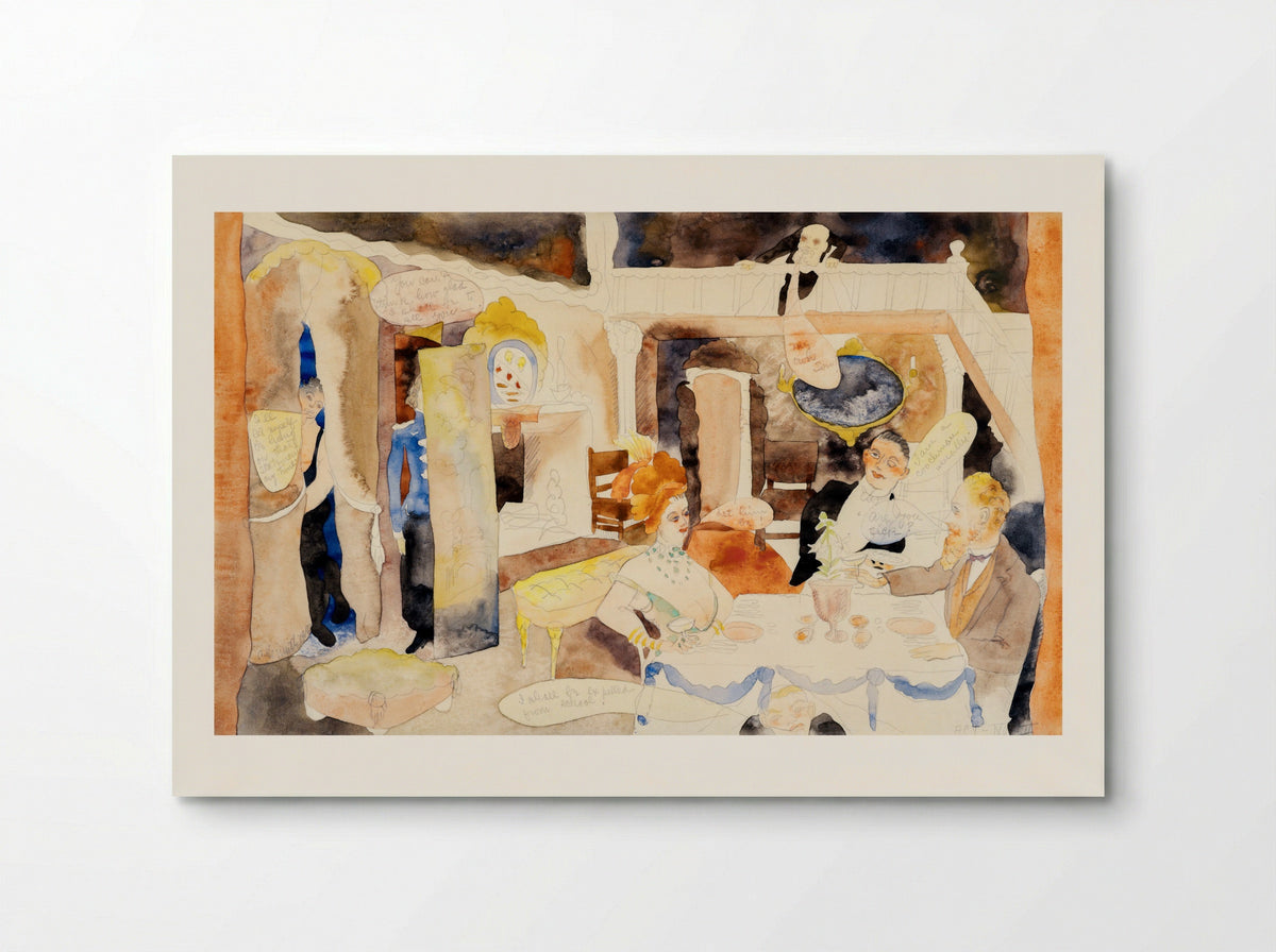 Lulu and Alva Schön at Lunch - Charles Demuth - Poster
