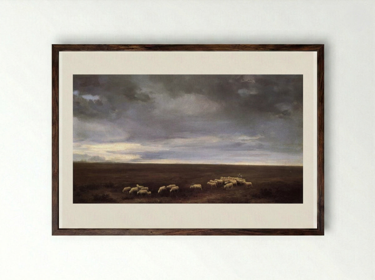 Lumen en coelo - José María Velasco - Framed Print Dark Wood