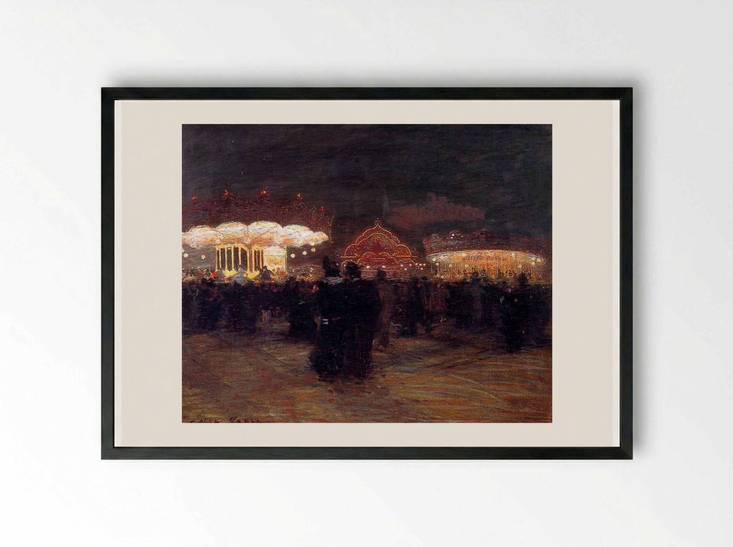 Luna Park, Paris - Giacomo Balla - Framed Print Black