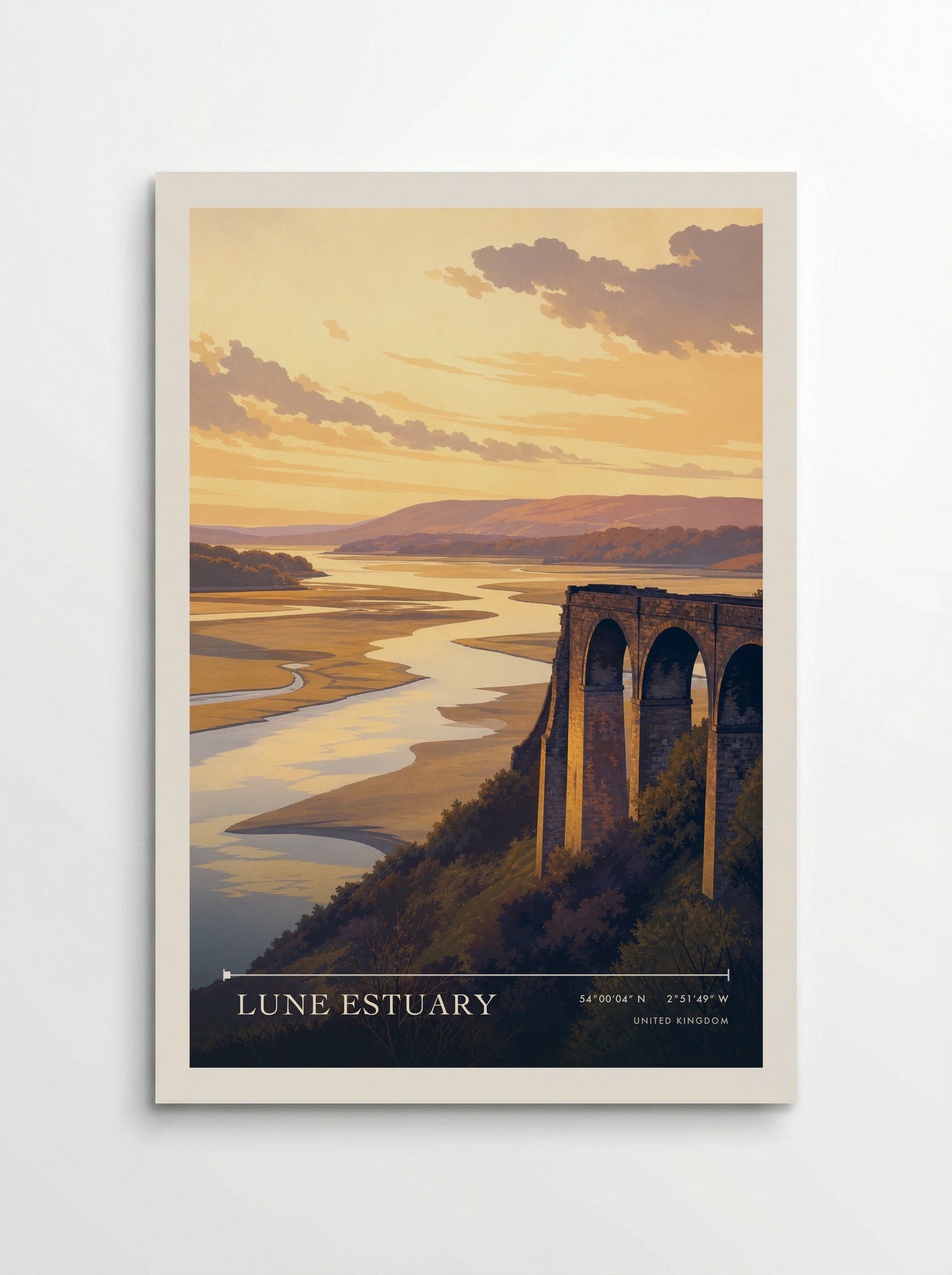 Lune Estuary United Kingdom Travel Poster - Poster