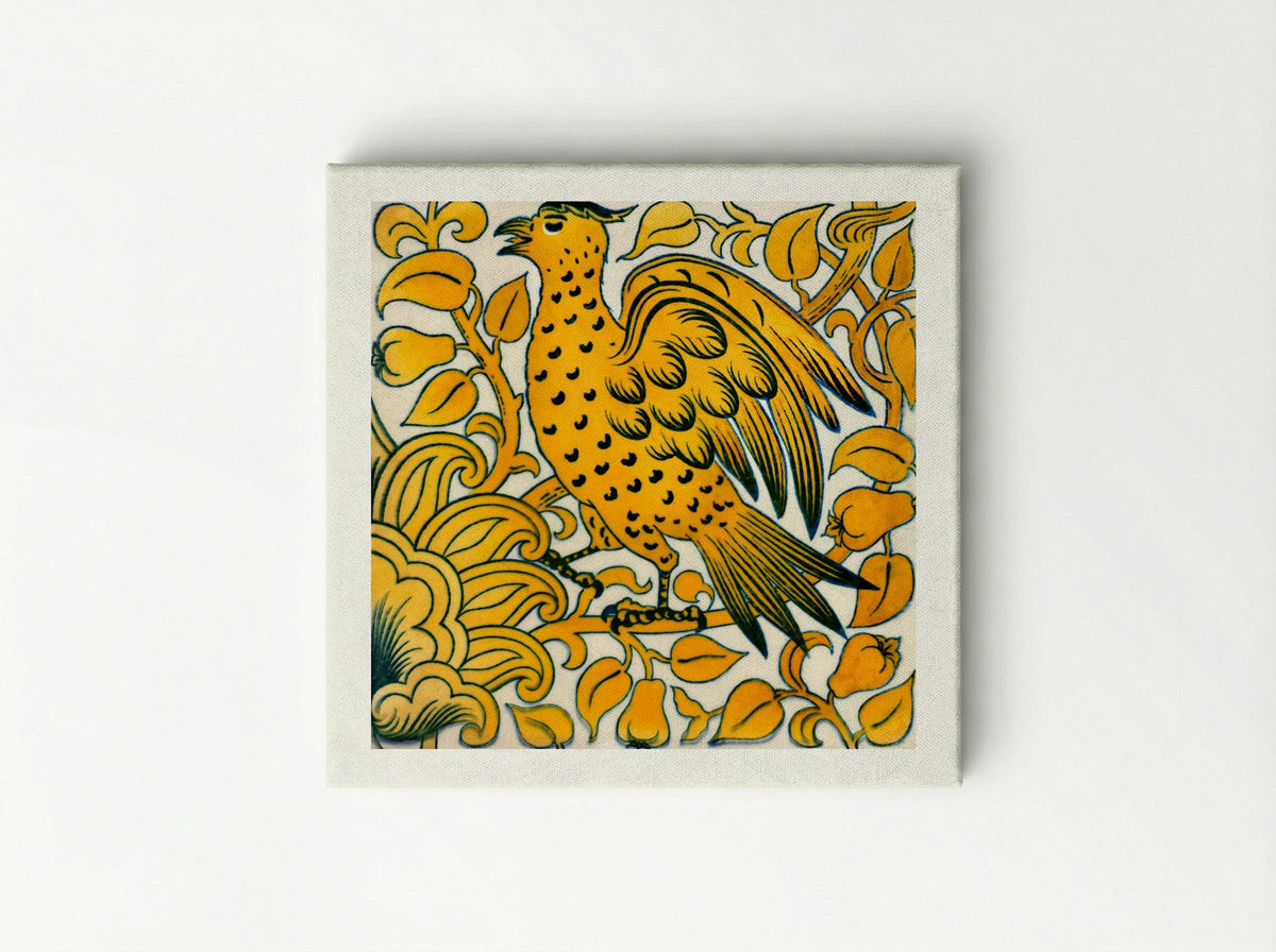 Lustre Tile with Bird Design - William De Morgan - Canvas