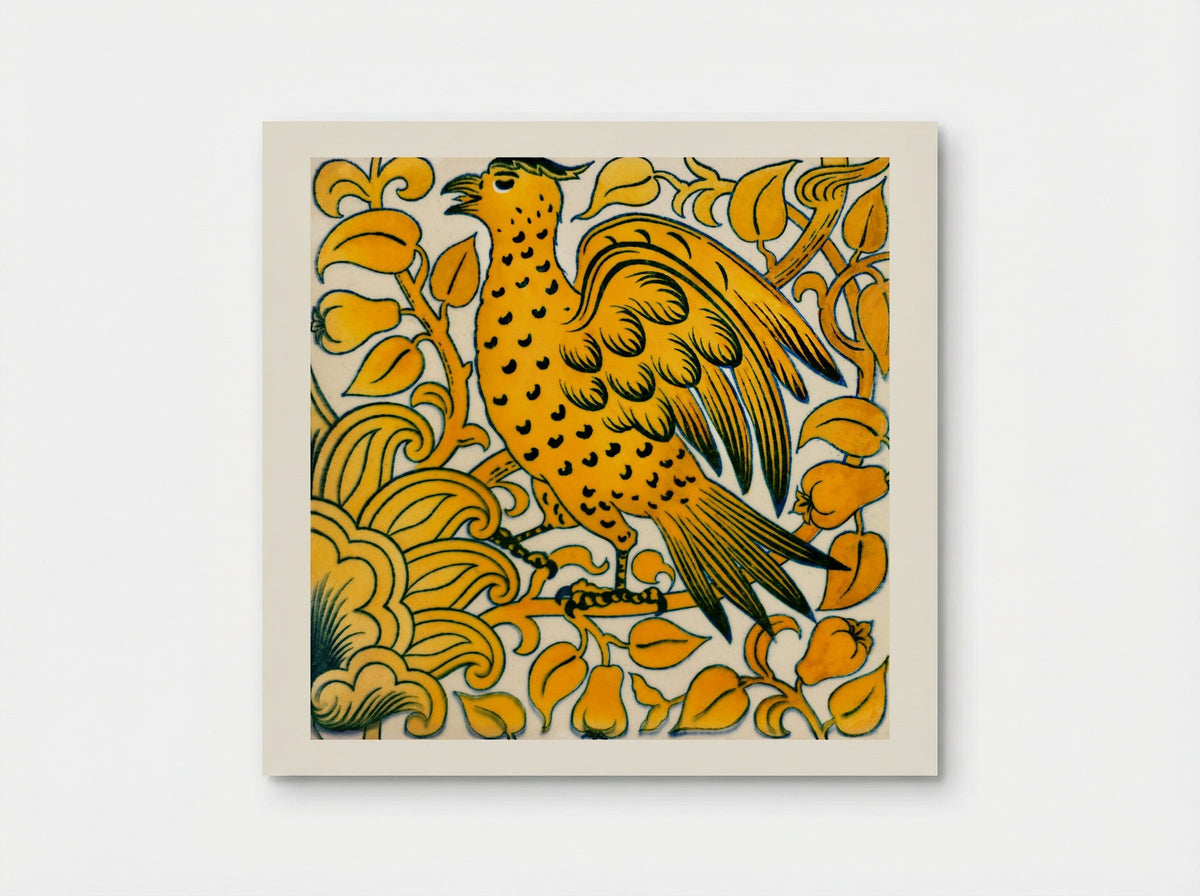 Lustre Tile with Bird Design - William De Morgan - Poster