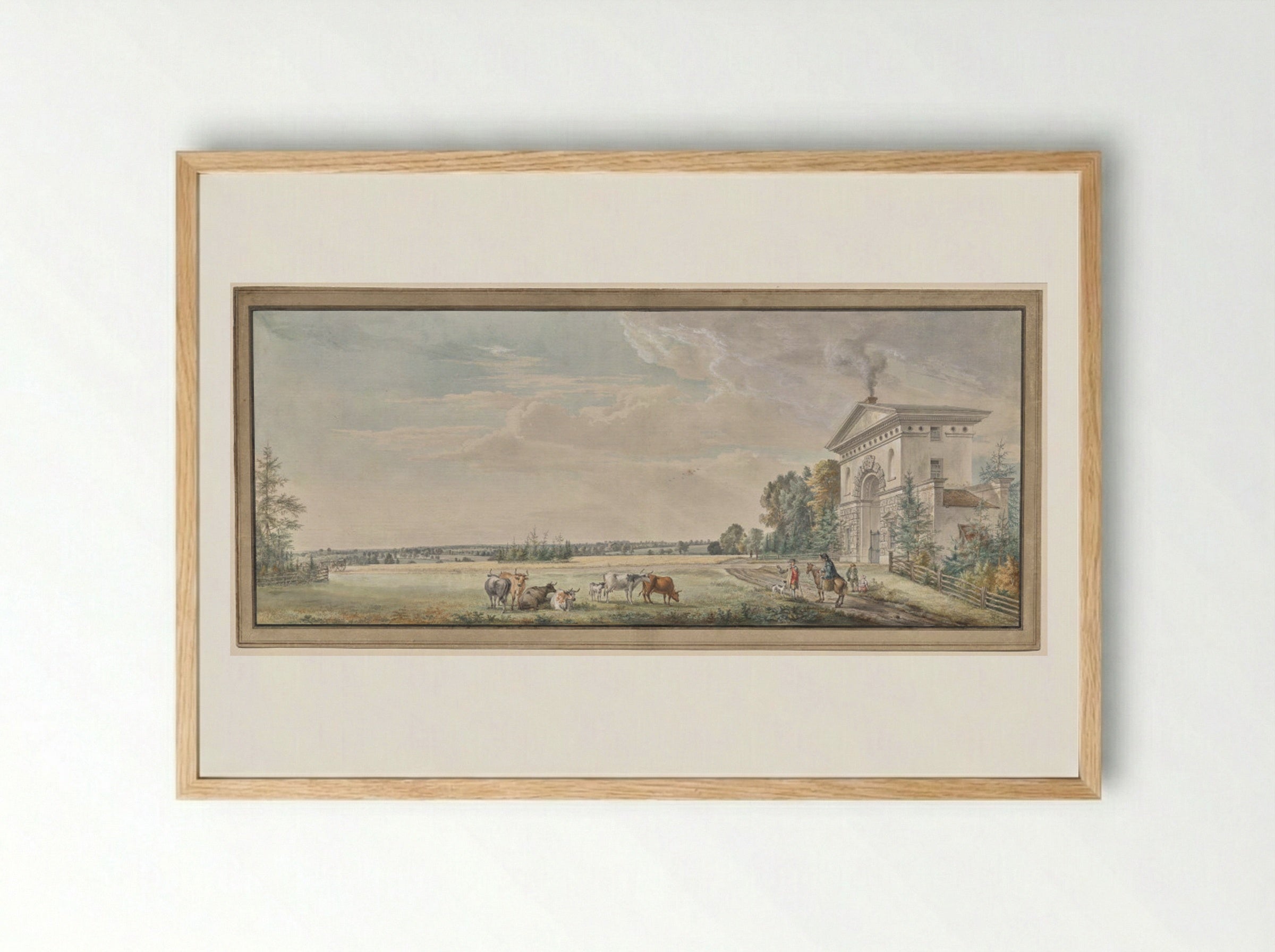 Luton Park, Bedfordshire - Paul Sandby - Framed Print Wood