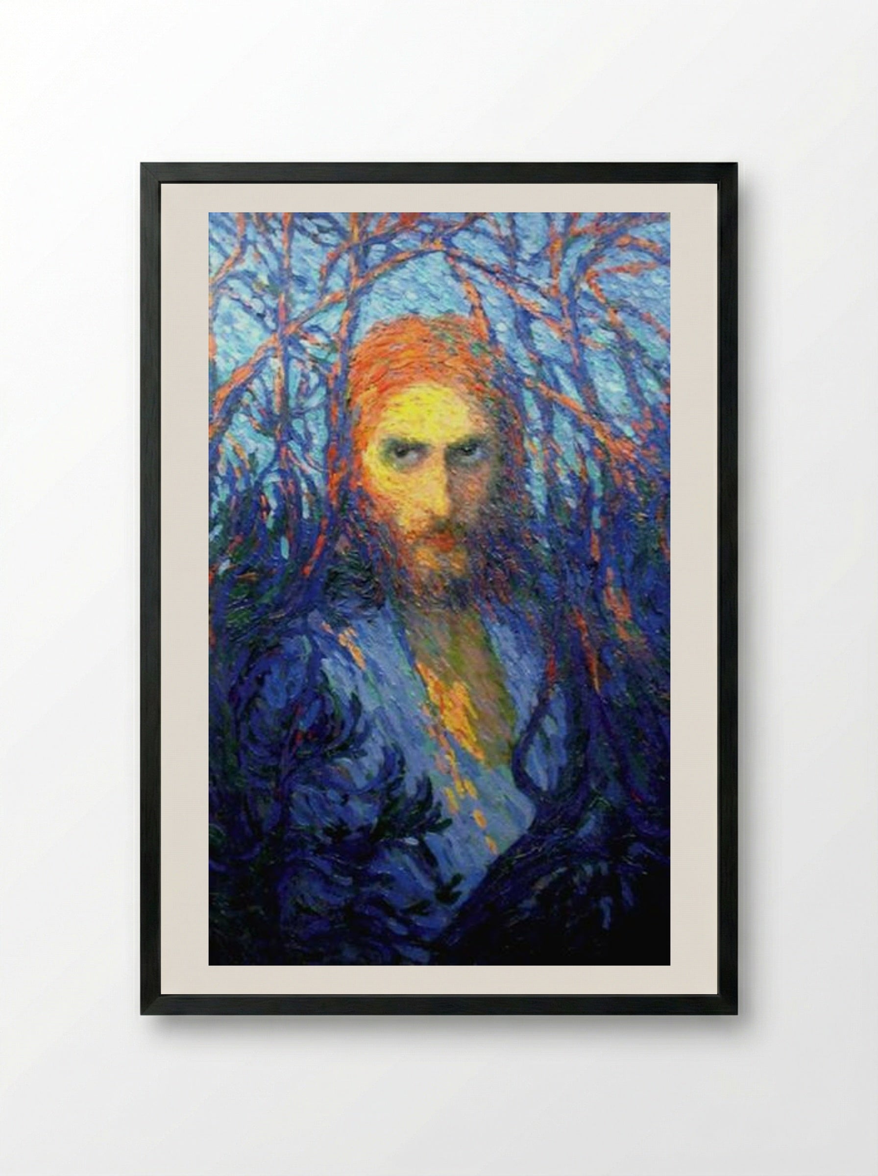 Lux in tenebris lucet - Ion Theodorescu-Sion - Framed Print Black