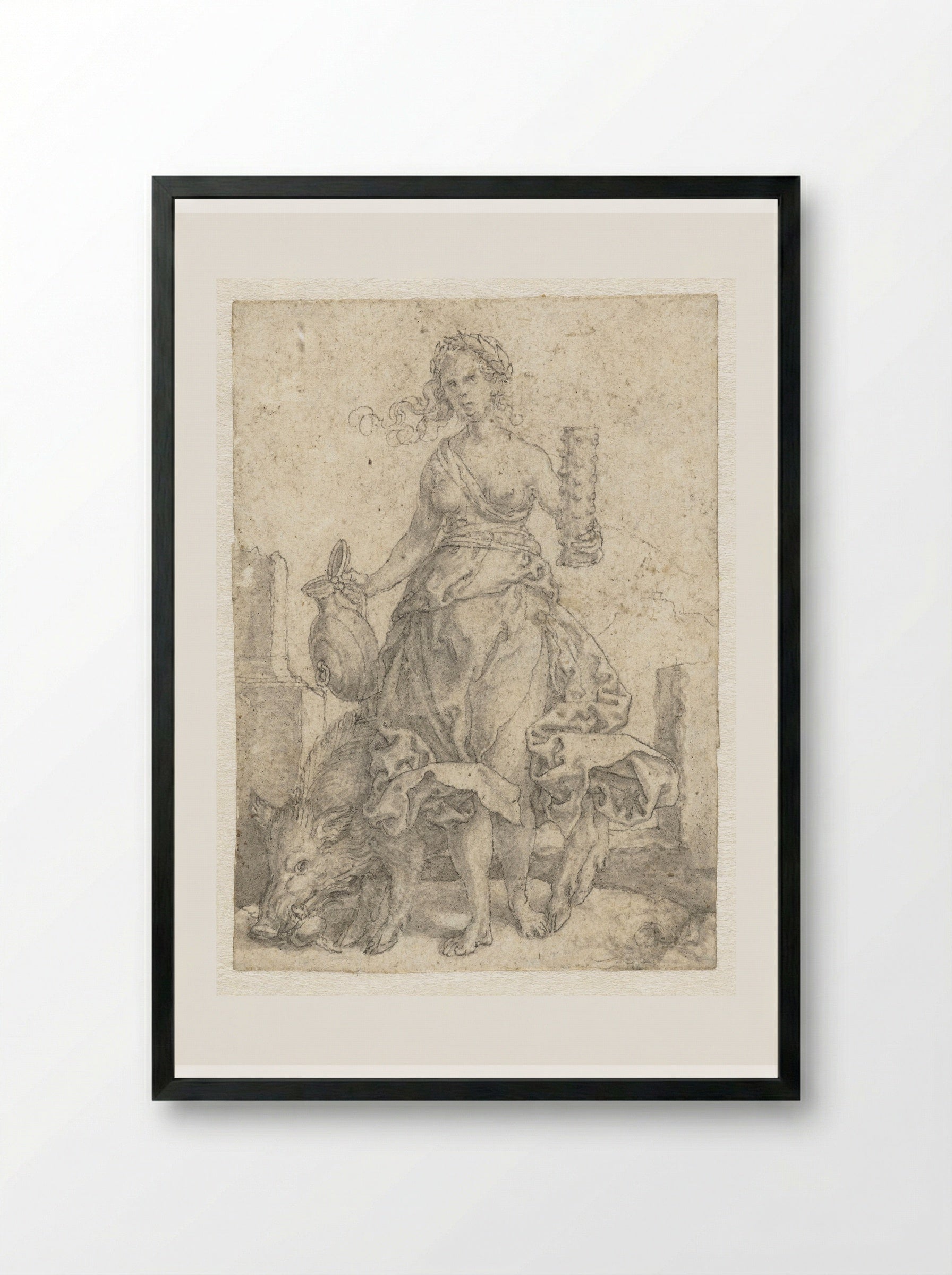 Luxuria (Allegory of Lust) - Heinrich Aldegrever - Framed Print Black