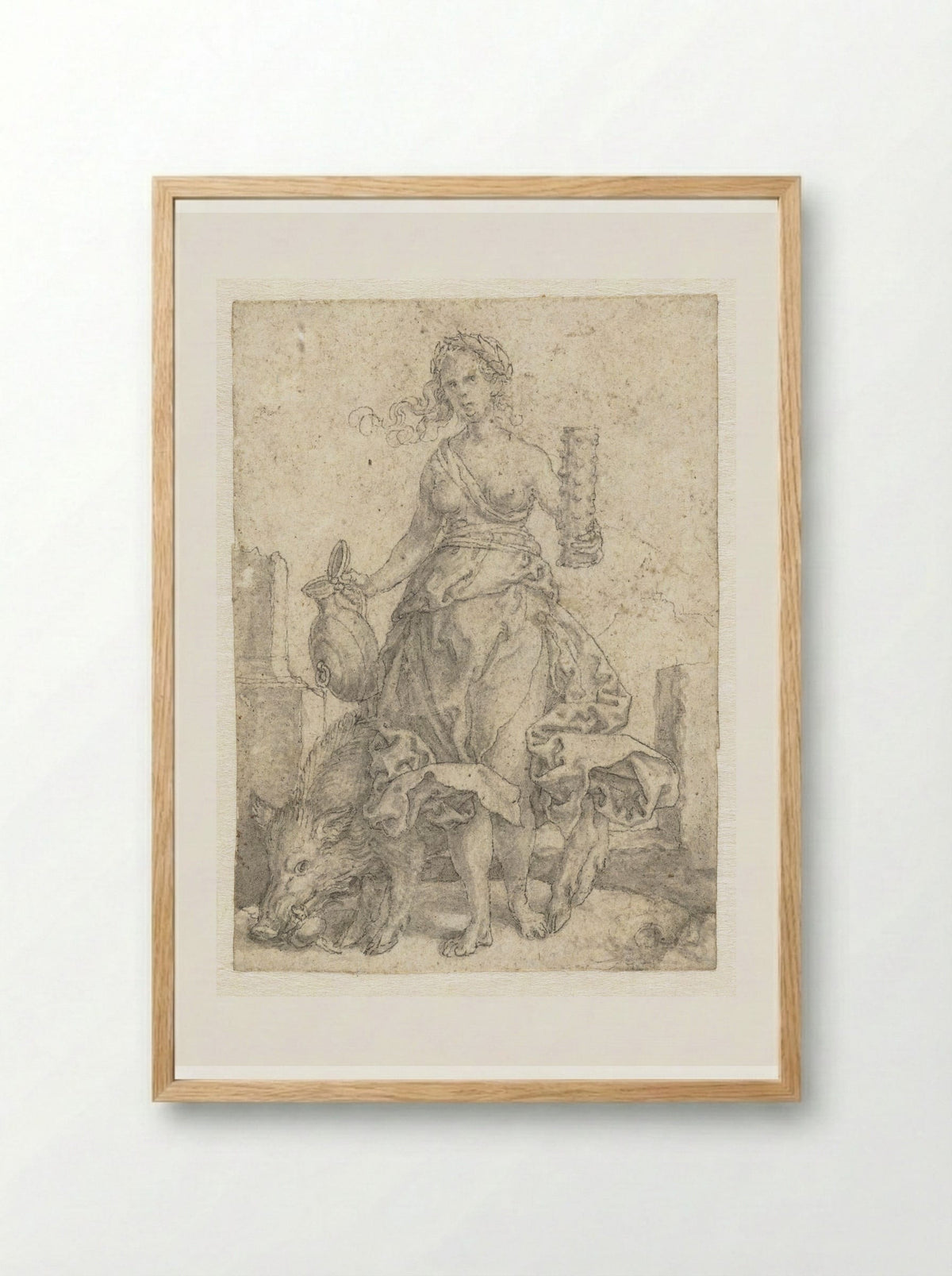 Luxuria (Allegory of Lust) - Heinrich Aldegrever - Framed Print Wood
