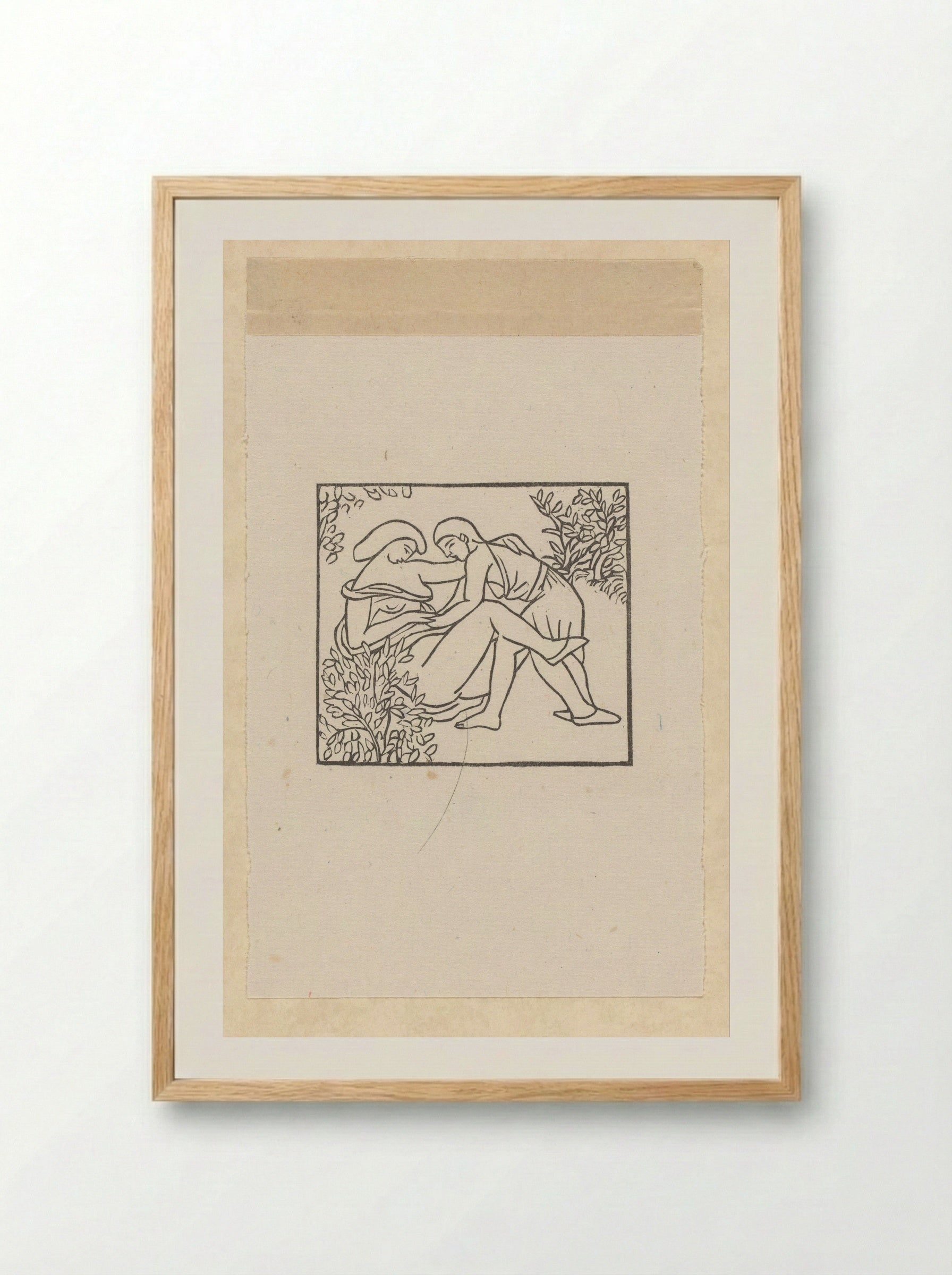 Lycaenium leert Daphnis hoe te beminnen - Aristide Maillol - Framed Print Wood