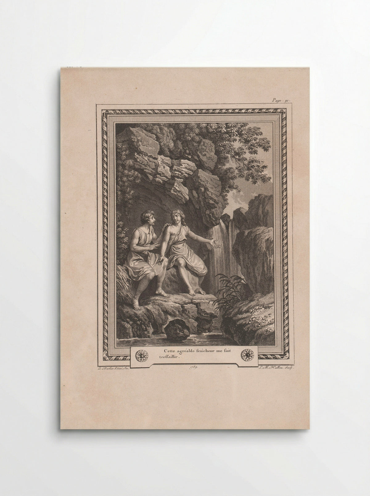 Lycidas en Myrson - Jean Jacques François Le Barbier - Poster