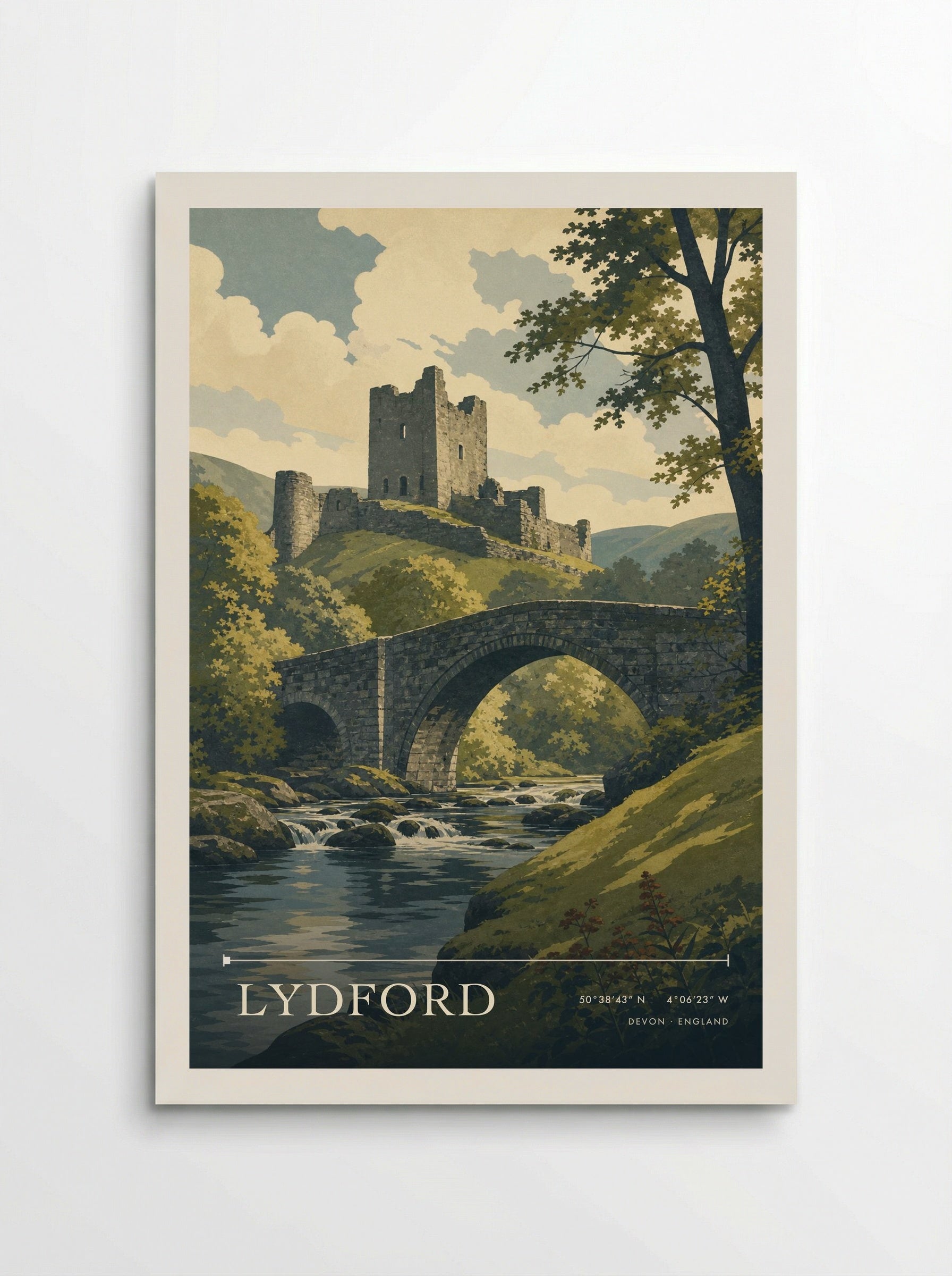 Lydford Devon England Travel Poster - Poster