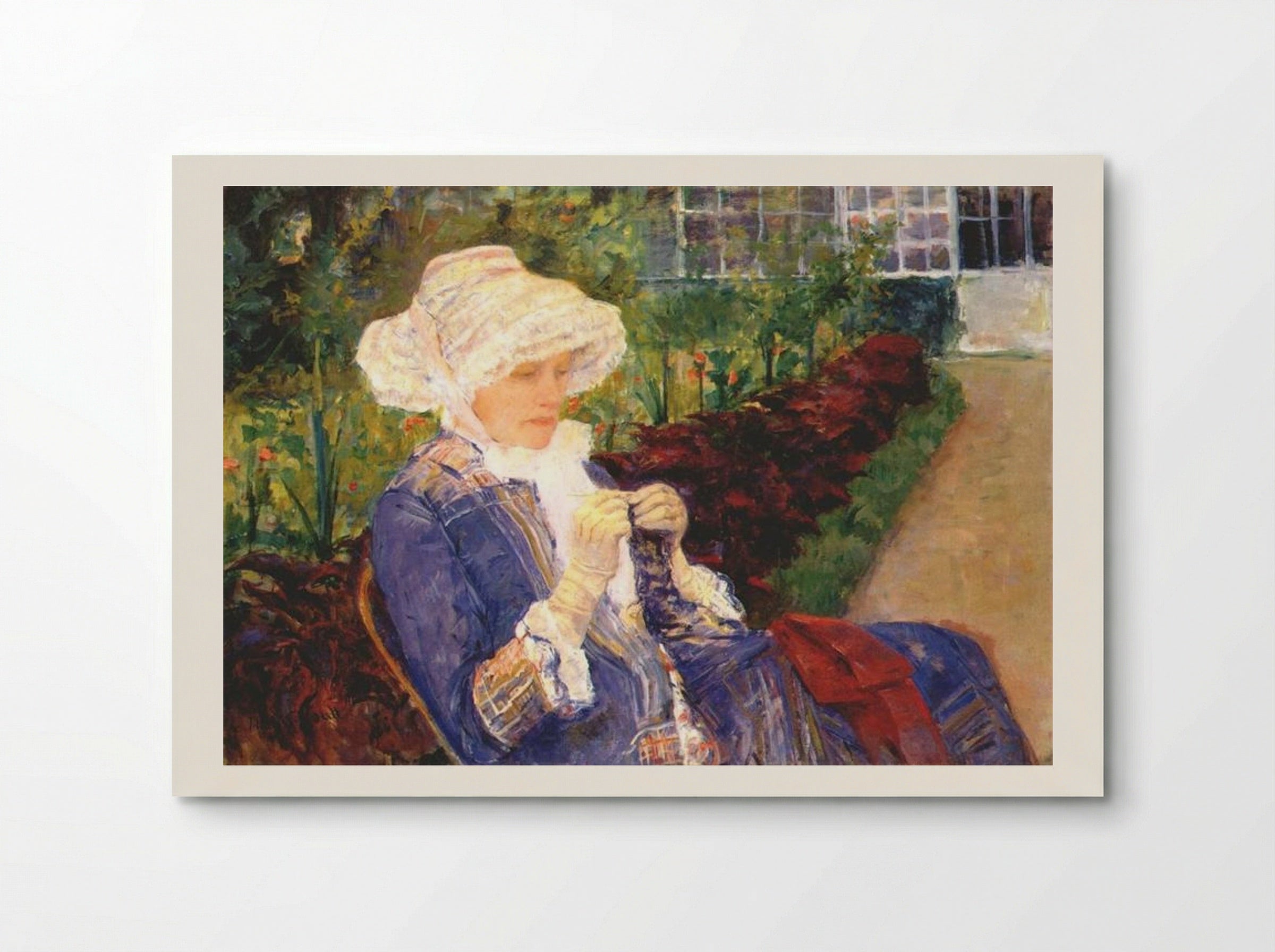 Lydia Crocheting in the Garden at Marly - Mary Cassatt - Poster