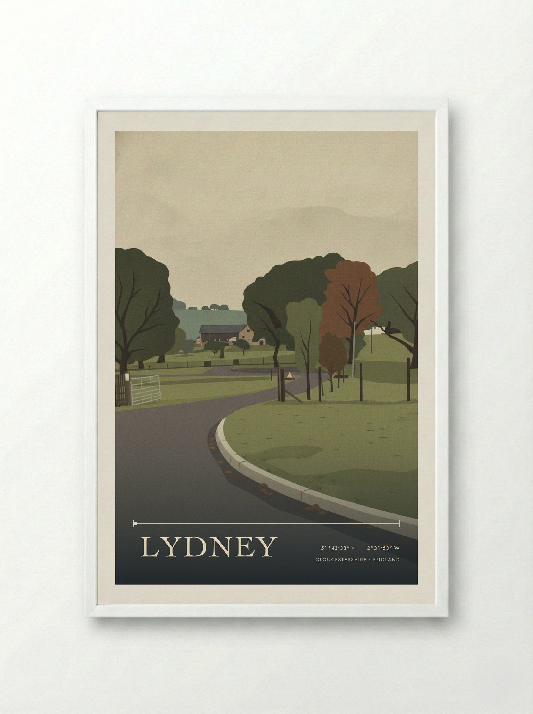 Lydney Gloucestershire England Travel Poster - Framed Print White