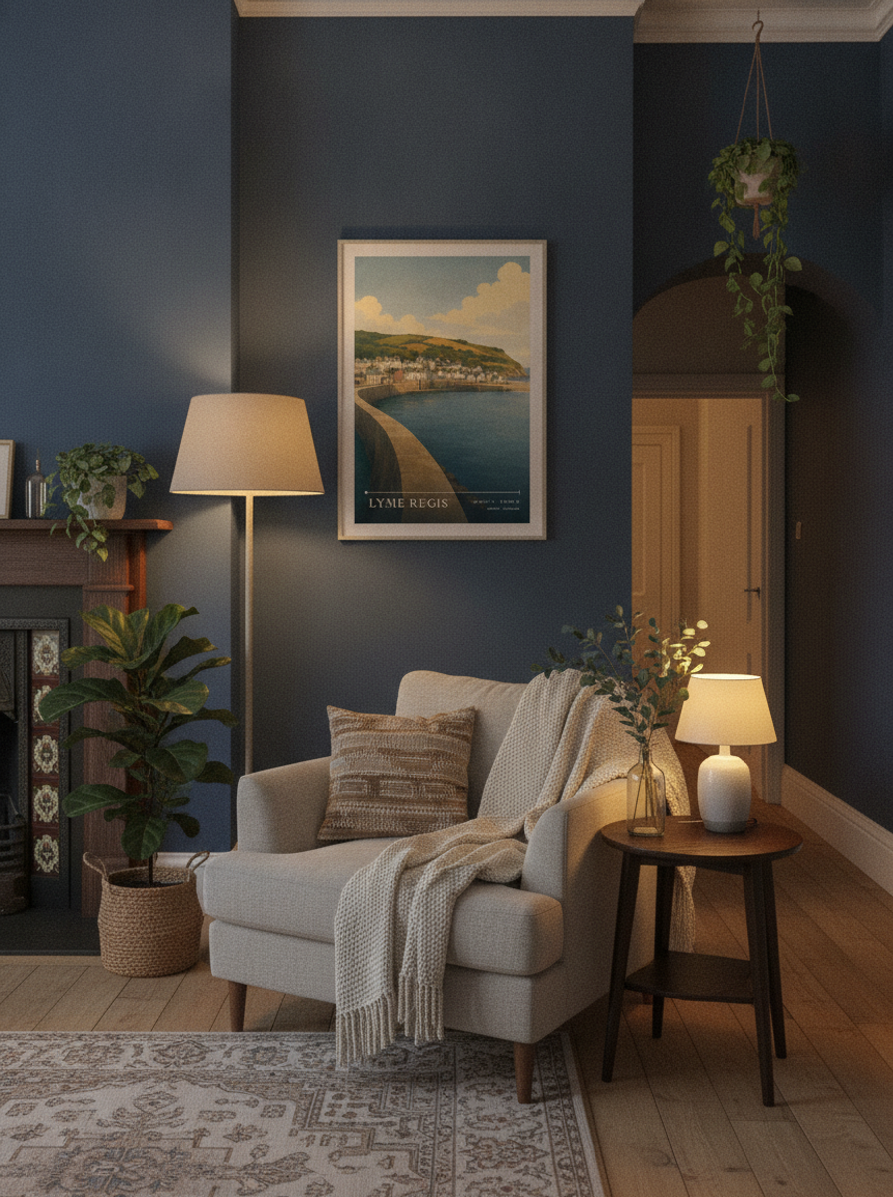 Lyme Regis Dorset Travel Poster - Lifestyle