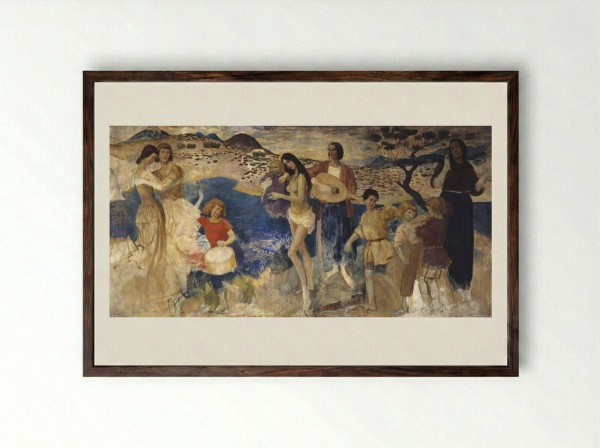 Lyric Fantasy - Augustus John - Framed Print Dark Wood