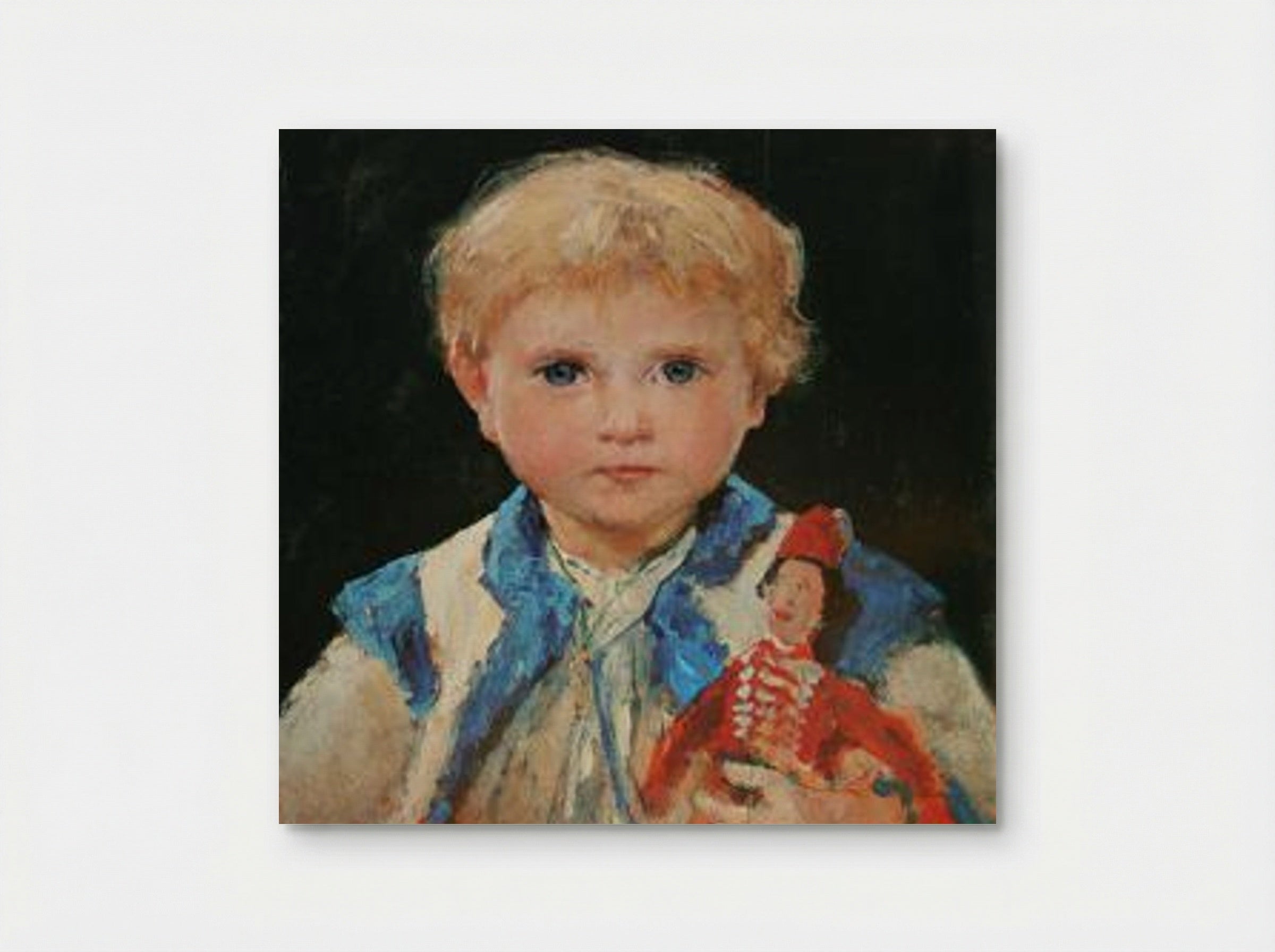 Mädchen mit Hampelmann (Marie Anker) - Albert Anker - Poster