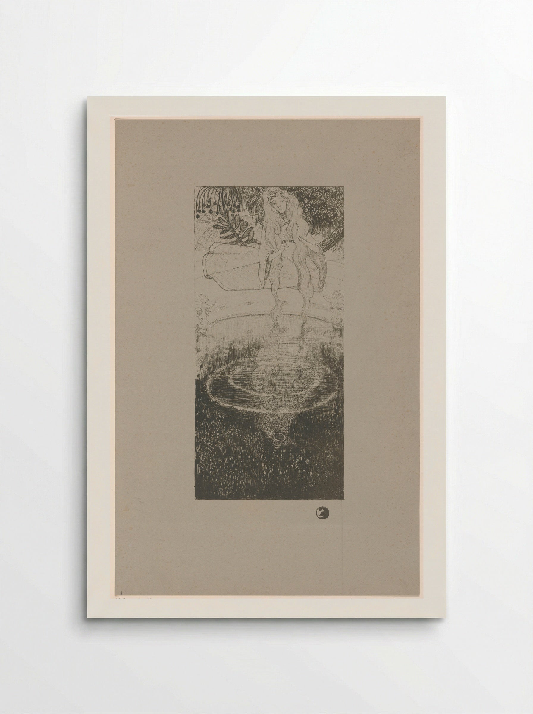 Mélisande bekijkt haar in het water gevallen ring - Richard Nicolaüs Roland Holst - Poster