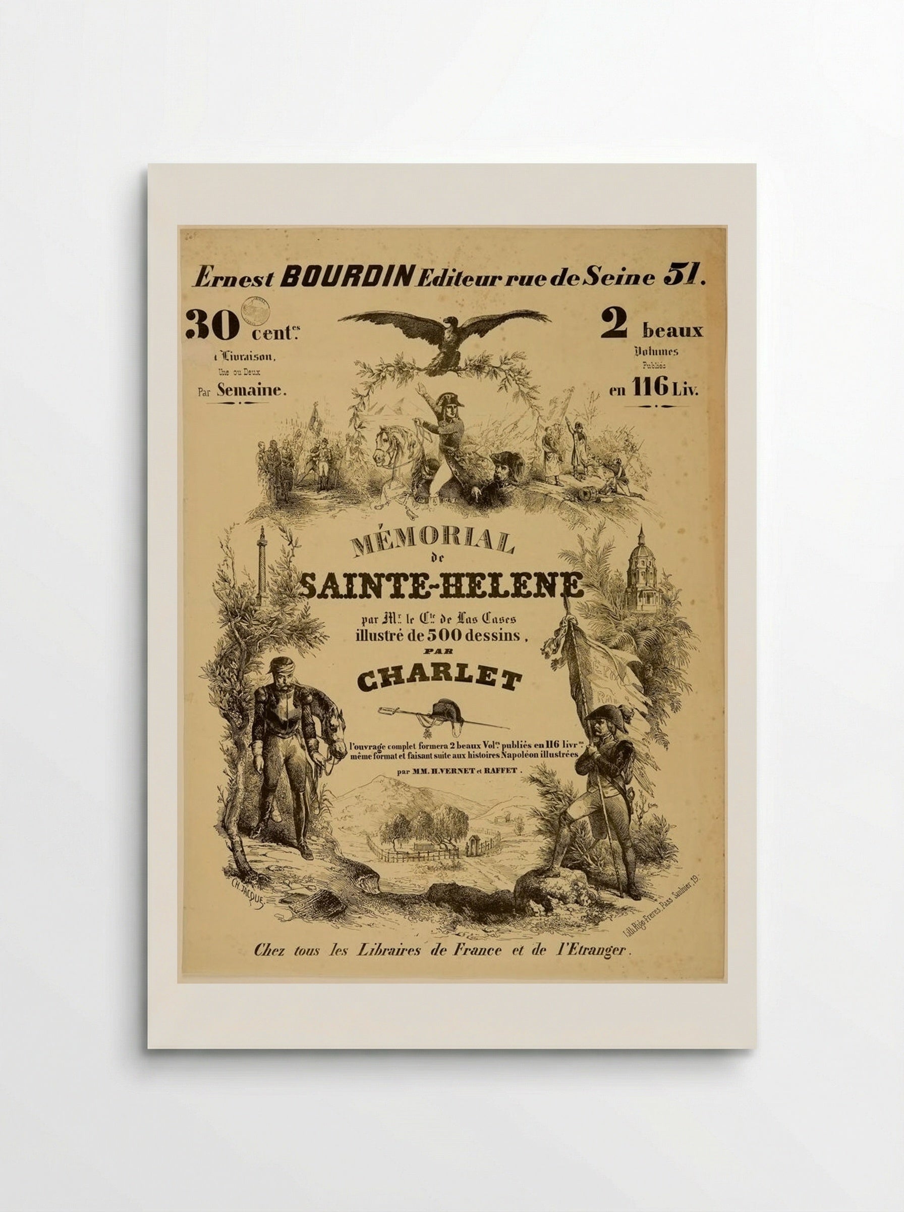 Mémorial de Sainte-Hélène - Charles-Émile Jacque - Poster